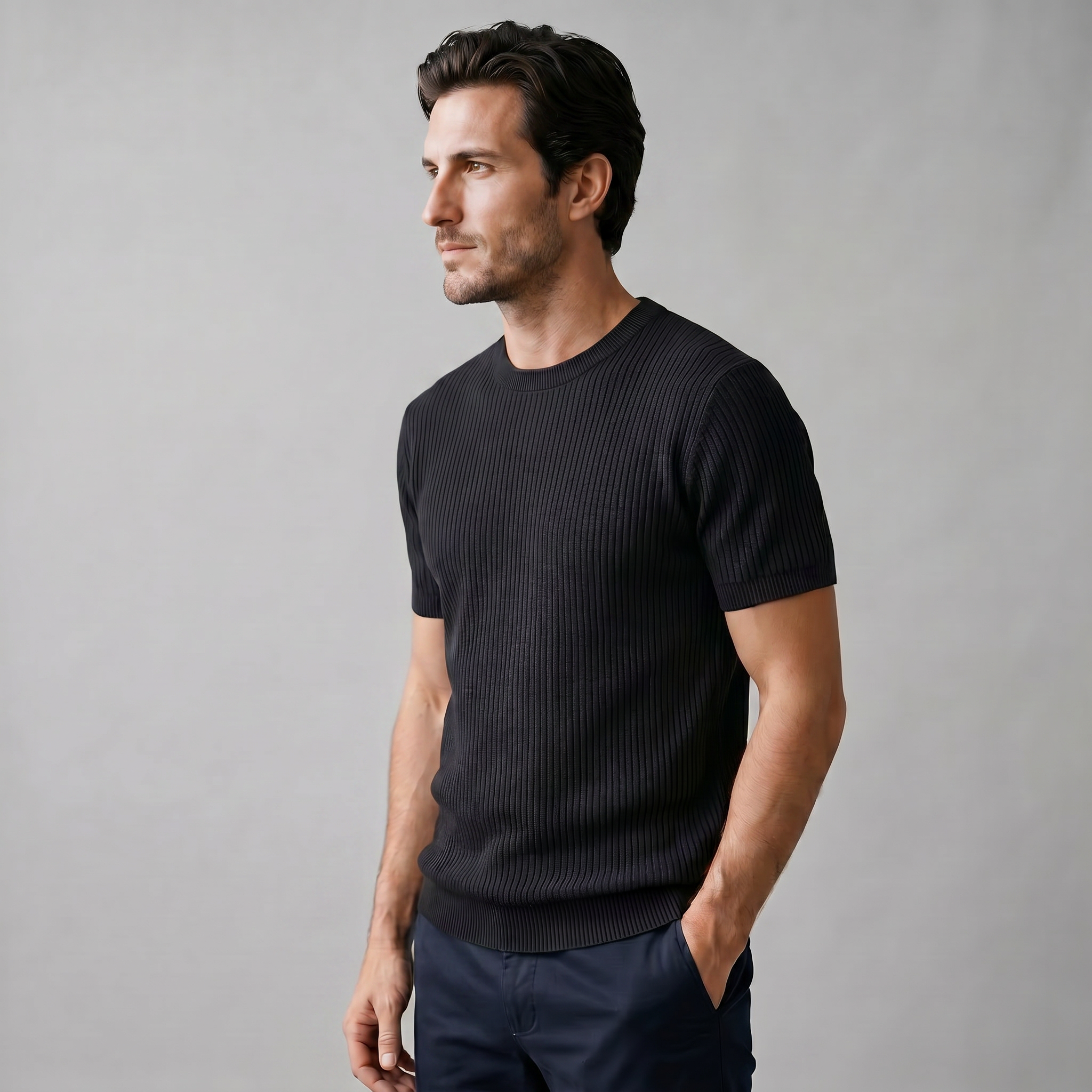 Ανδρικό T-shirt από πλεκτό ύφασμα