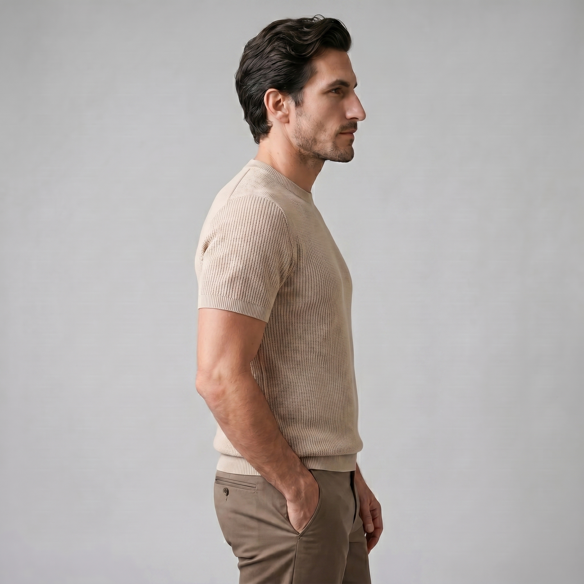 Ανδρικό T-shirt από πλεκτό ύφασμα