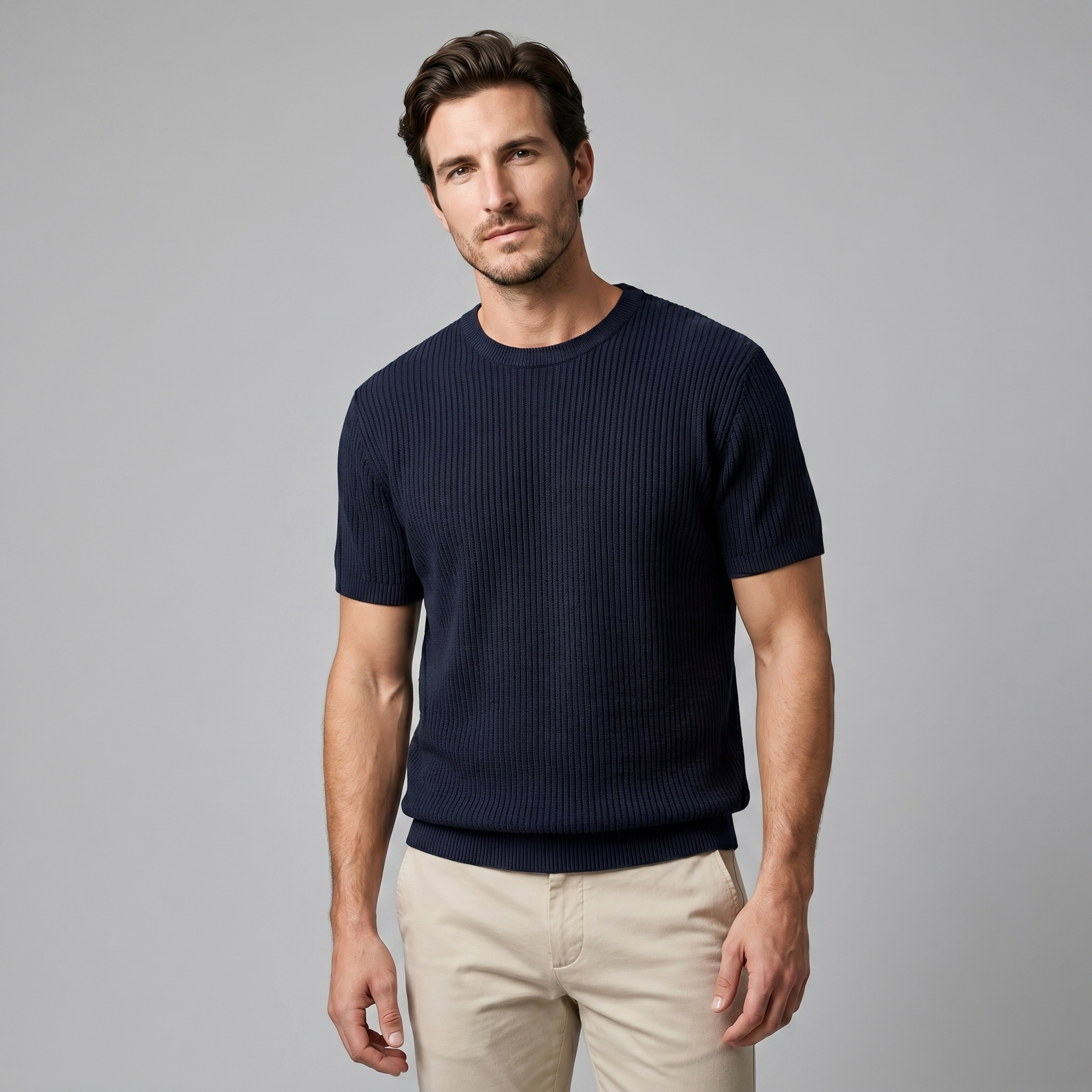 Ανδρικό T-shirt από πλεκτό ύφασμα