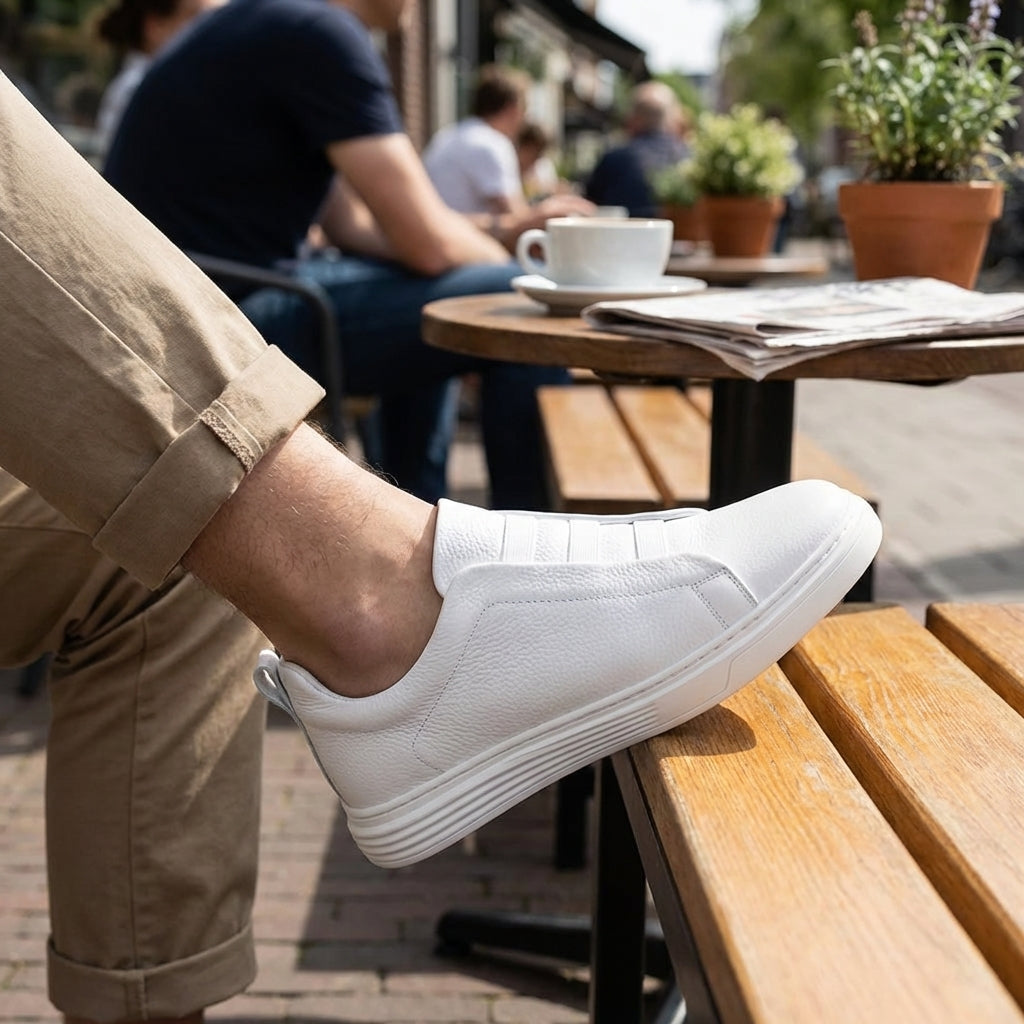 Ανδρικά δερμάτινα sneakers – ελαστικά κορδόνια και διαχρονικό εκλεπτυσμένο στυλ