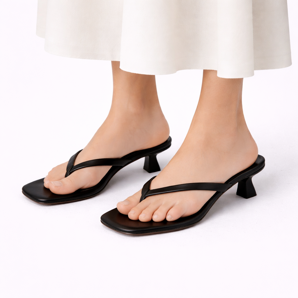 Mules à Talon Bas et Bout Carré