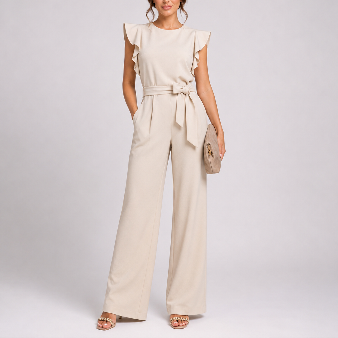 Sleeveless Wide Leg Jumpsuit