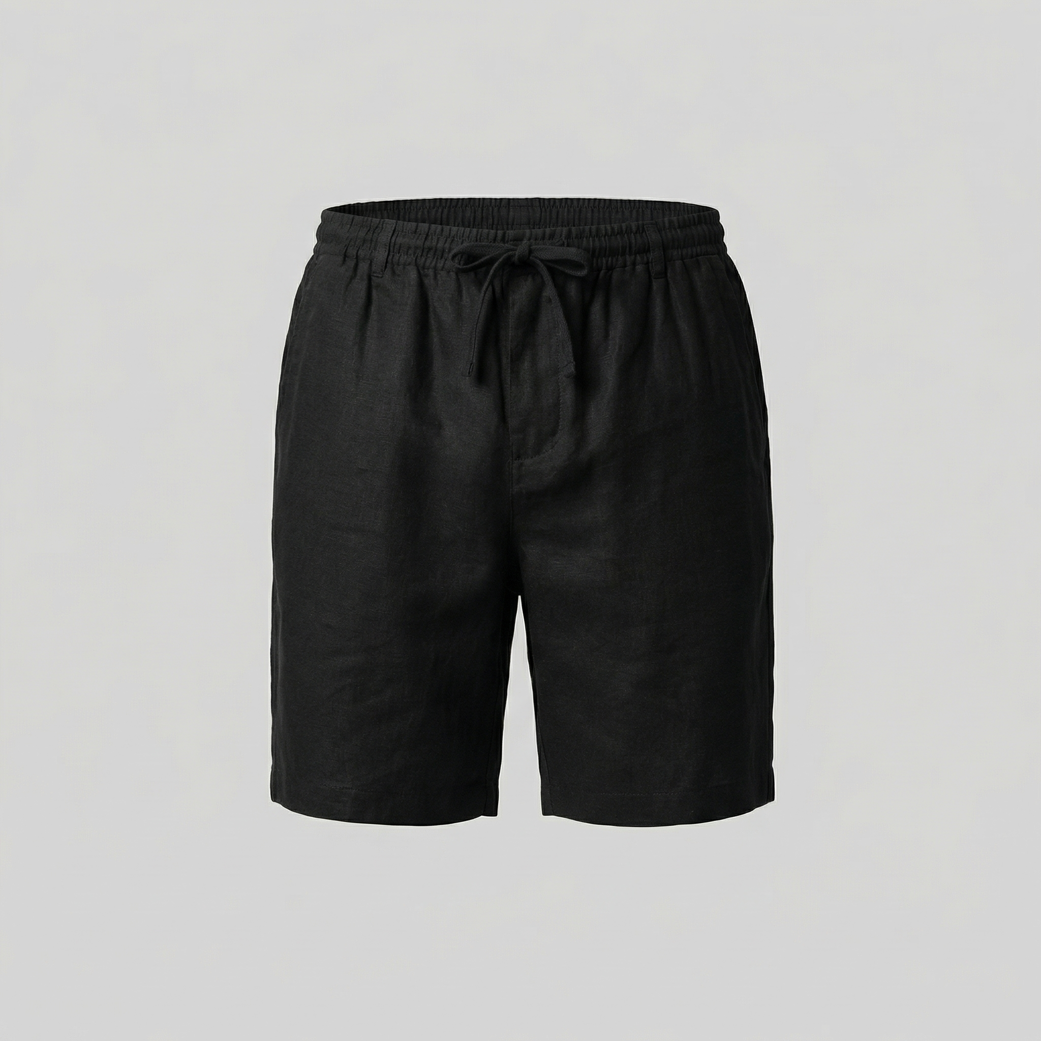 Short Décontracté En Mélange Lin