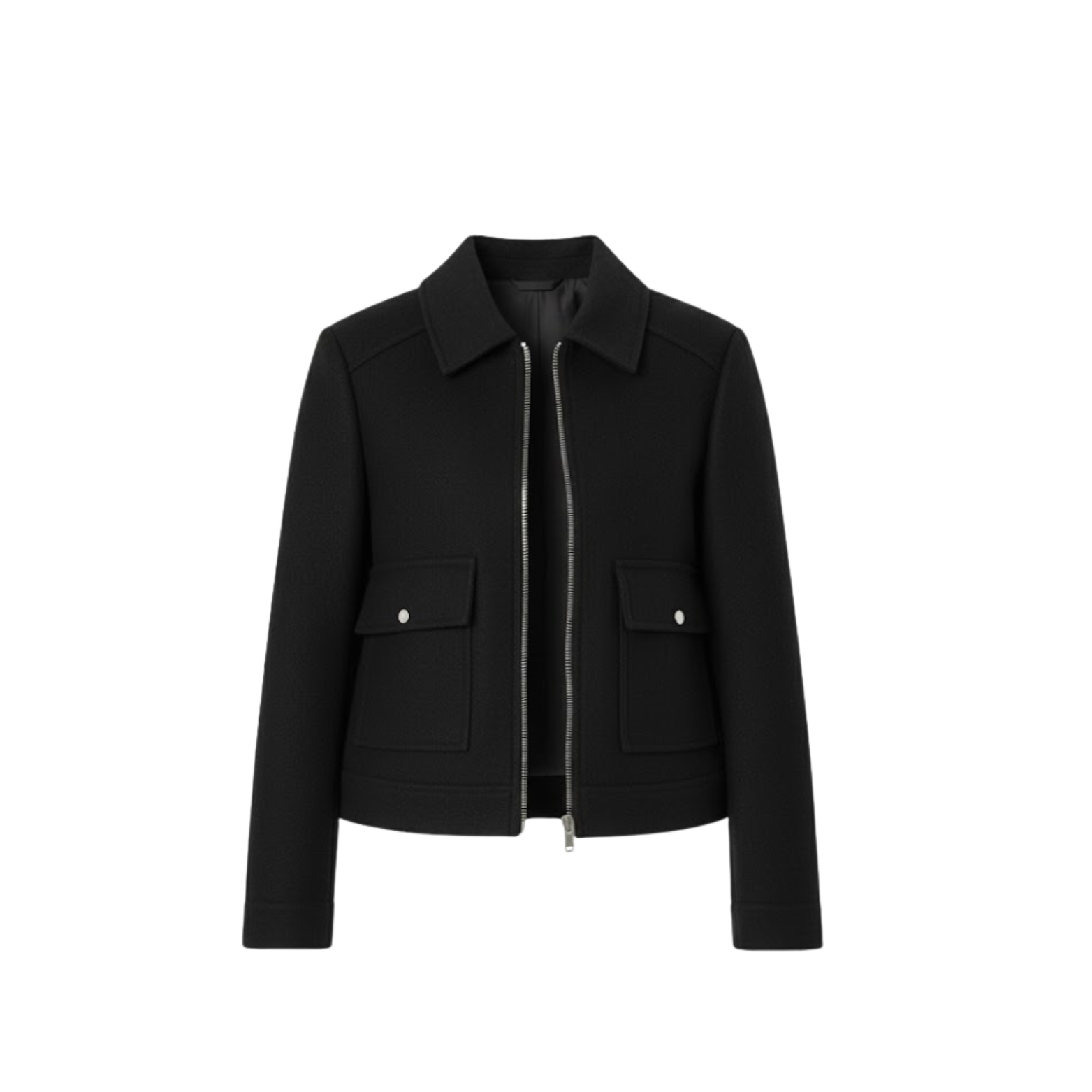 Veste femme courte croisée col tailleur chic structurée décontractée