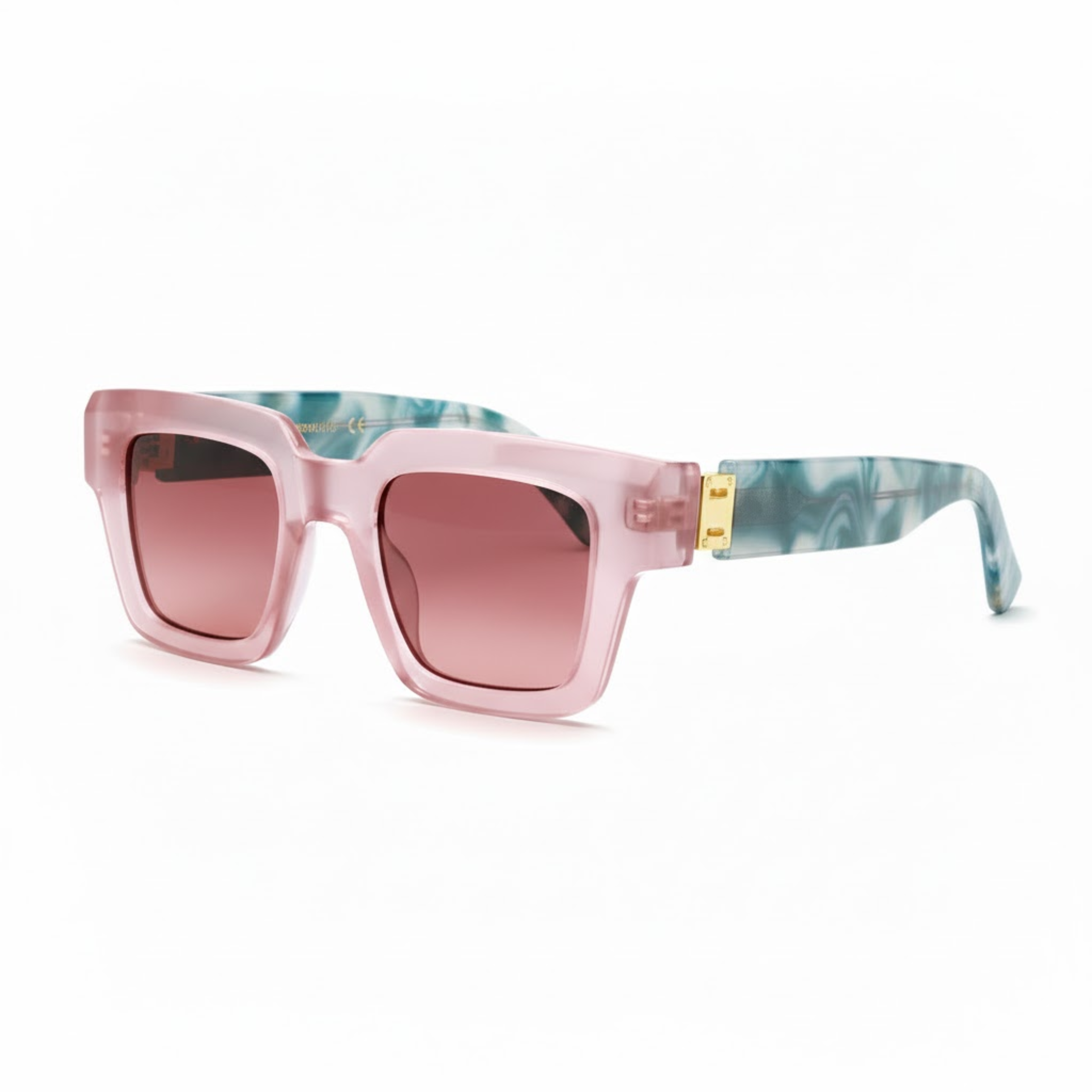 Retro square sunglasses with photochromic lenses and UV400 protection