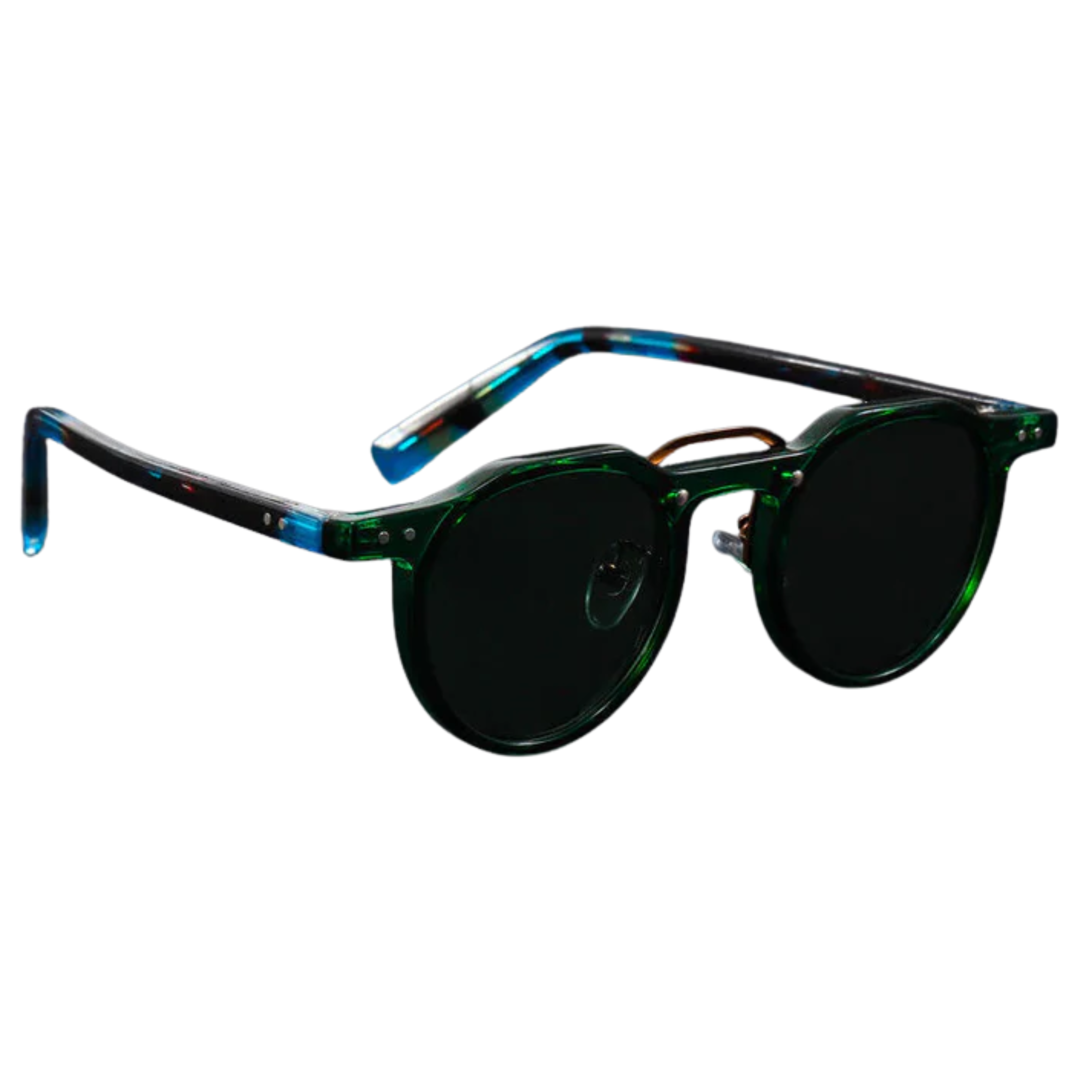 Vintage okrúhle slnečné okuliare s UV400 ochranou, polykarbonátový rám, unisex