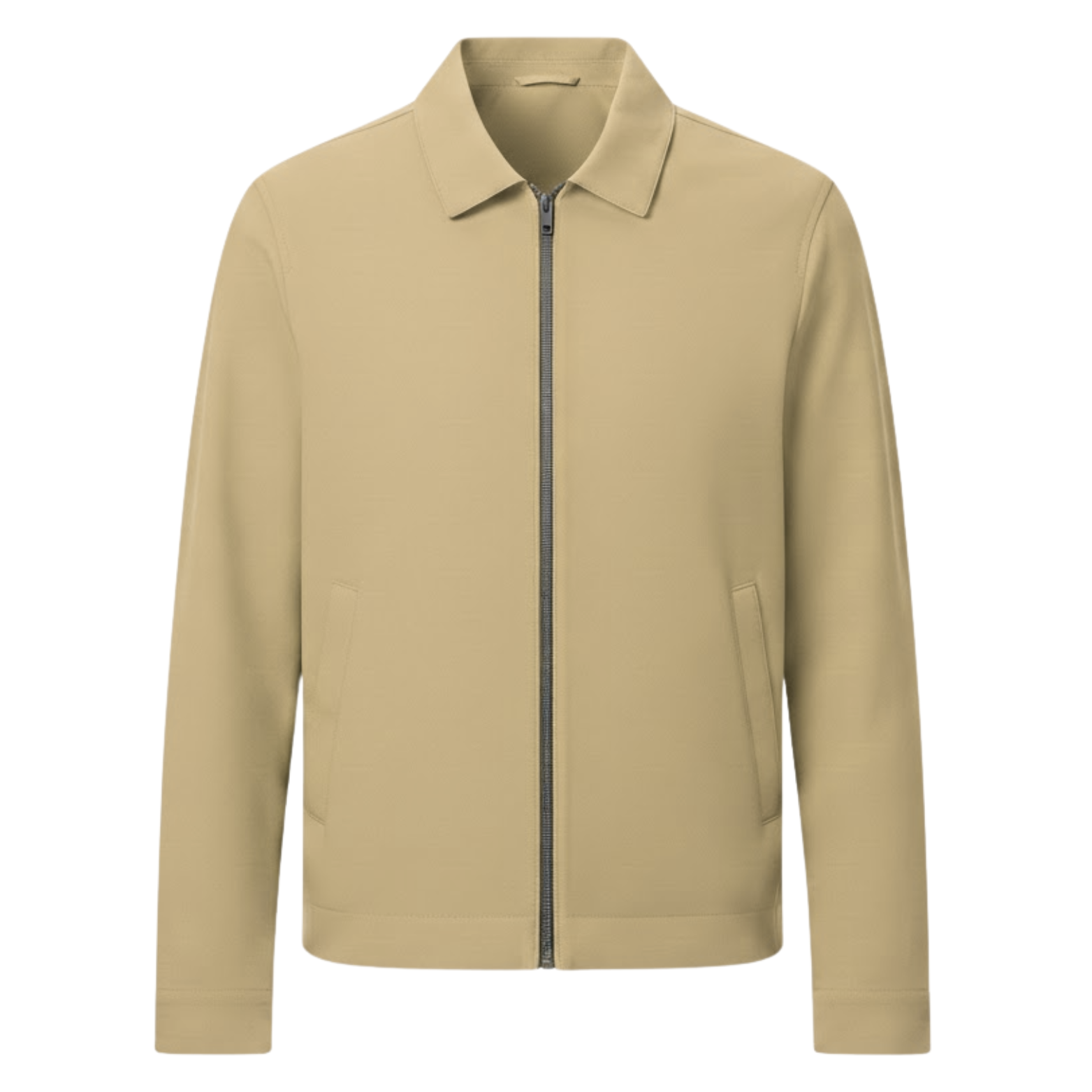 Veste de travail légère pour homme avec fermeture éclair et col chemise classique