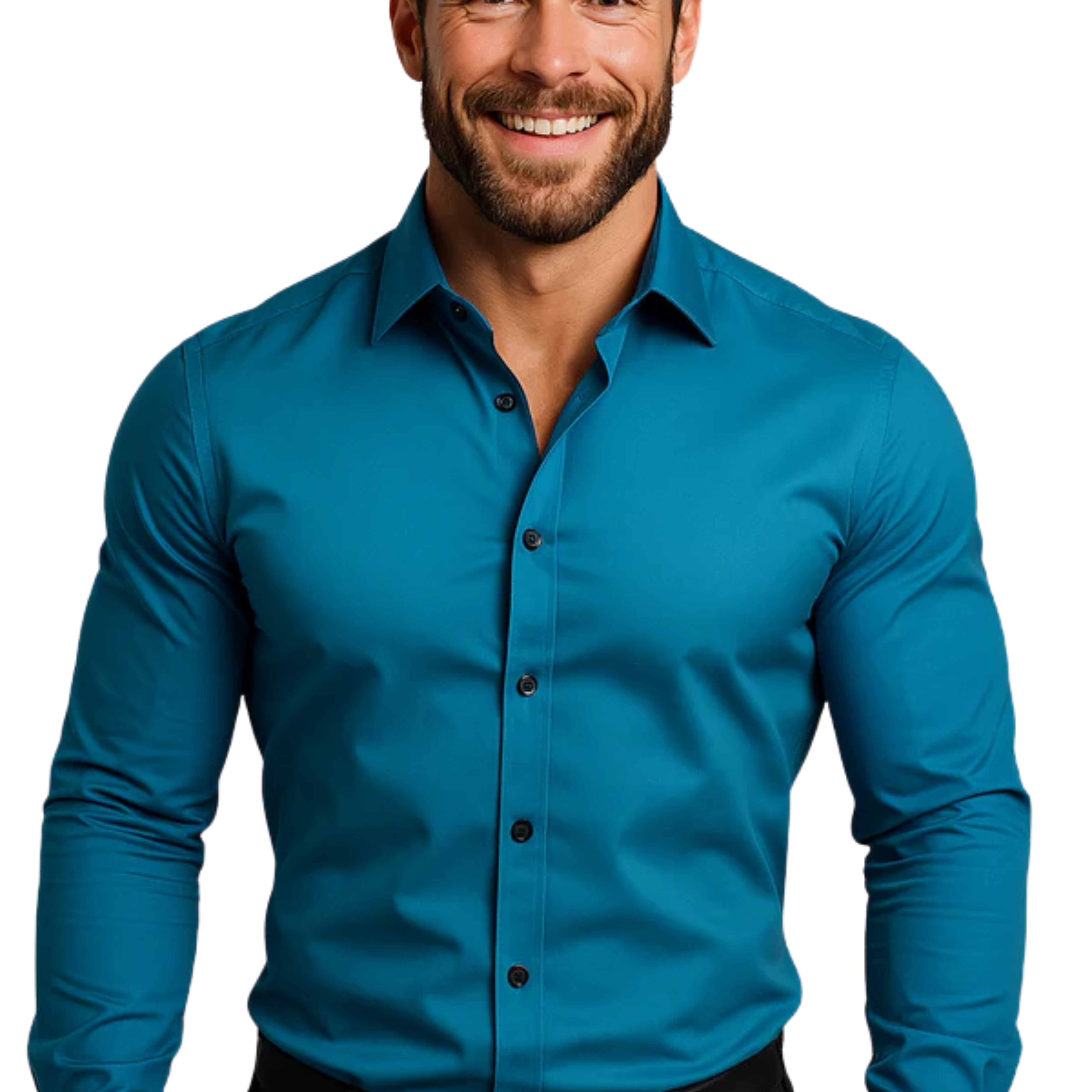 Chemise boutonnée homme — manches longues et col pointu — cérémonie