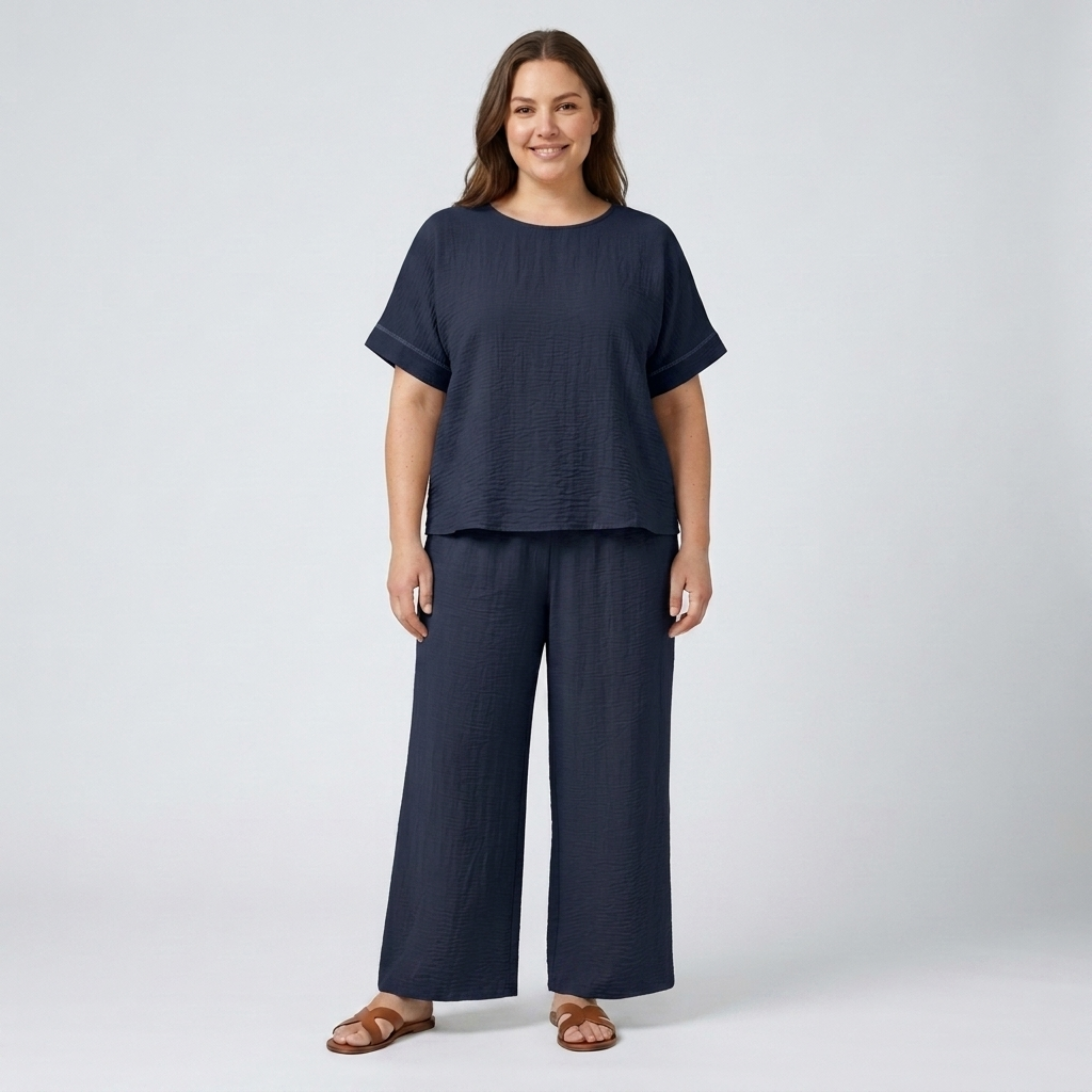 Ensemble pantalon grande taille décontracté pour femme