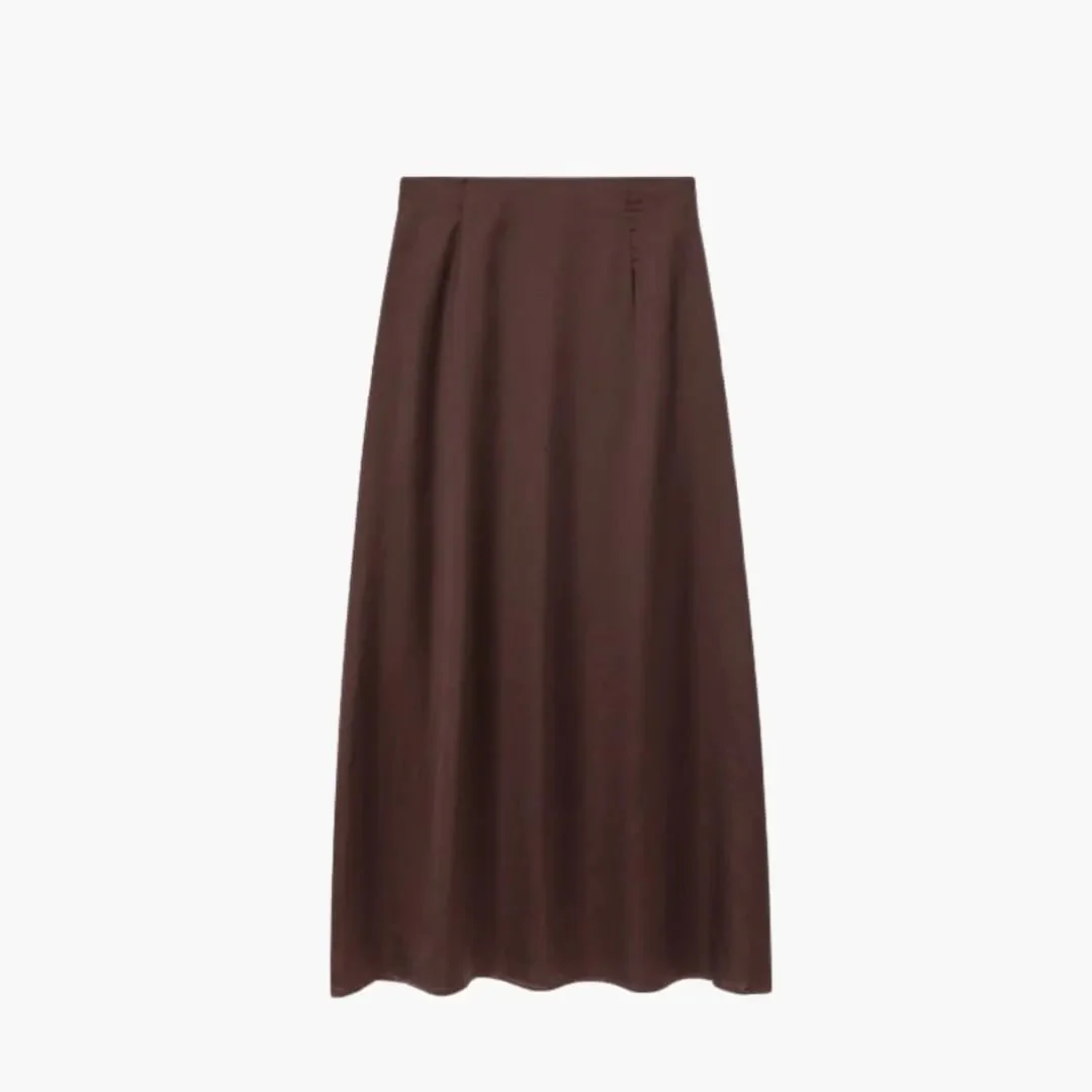 Jupe maxi longue satinée — taille haute coupe droite — tenue de soirée