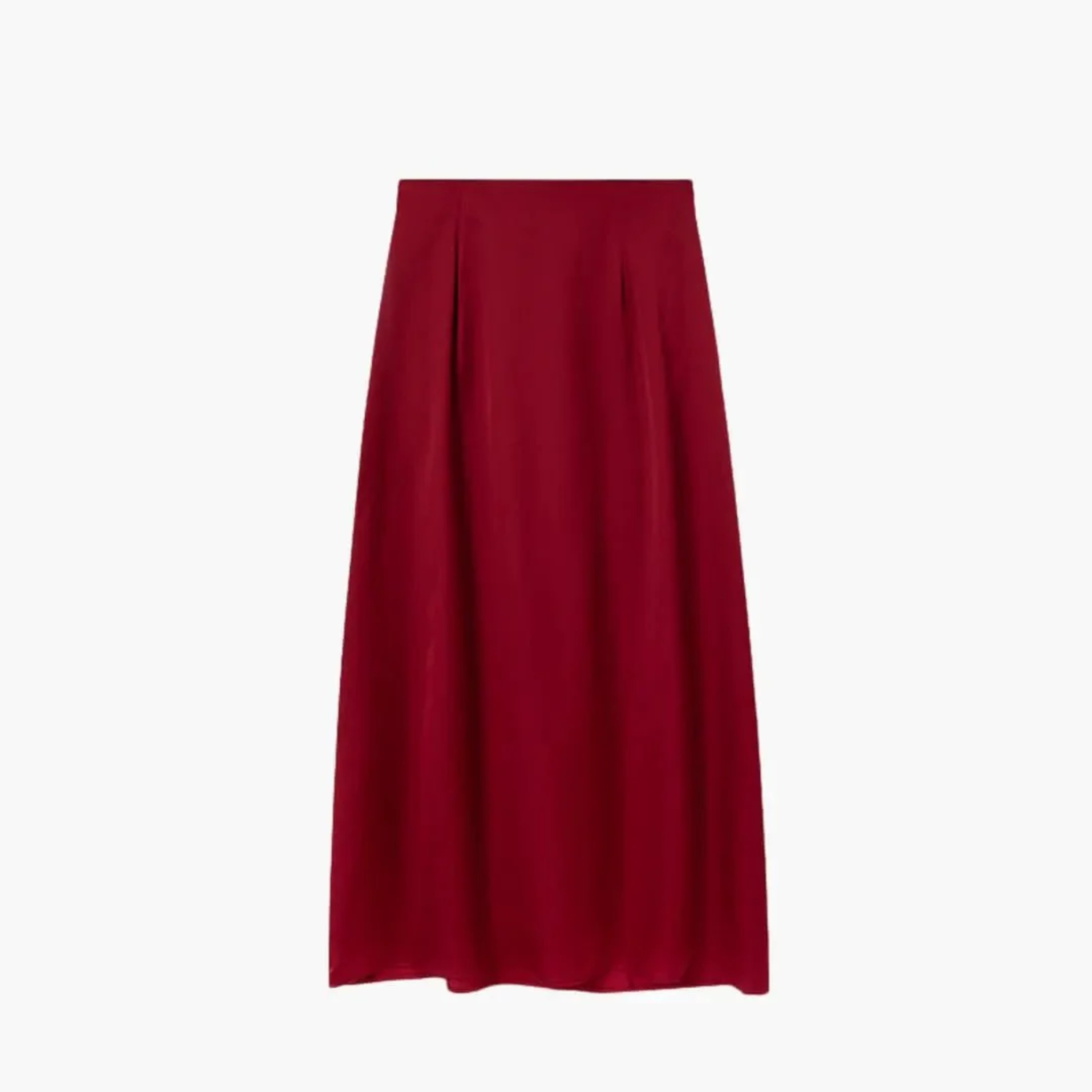 Jupe maxi longue satinée — taille haute coupe droite — tenue de soirée