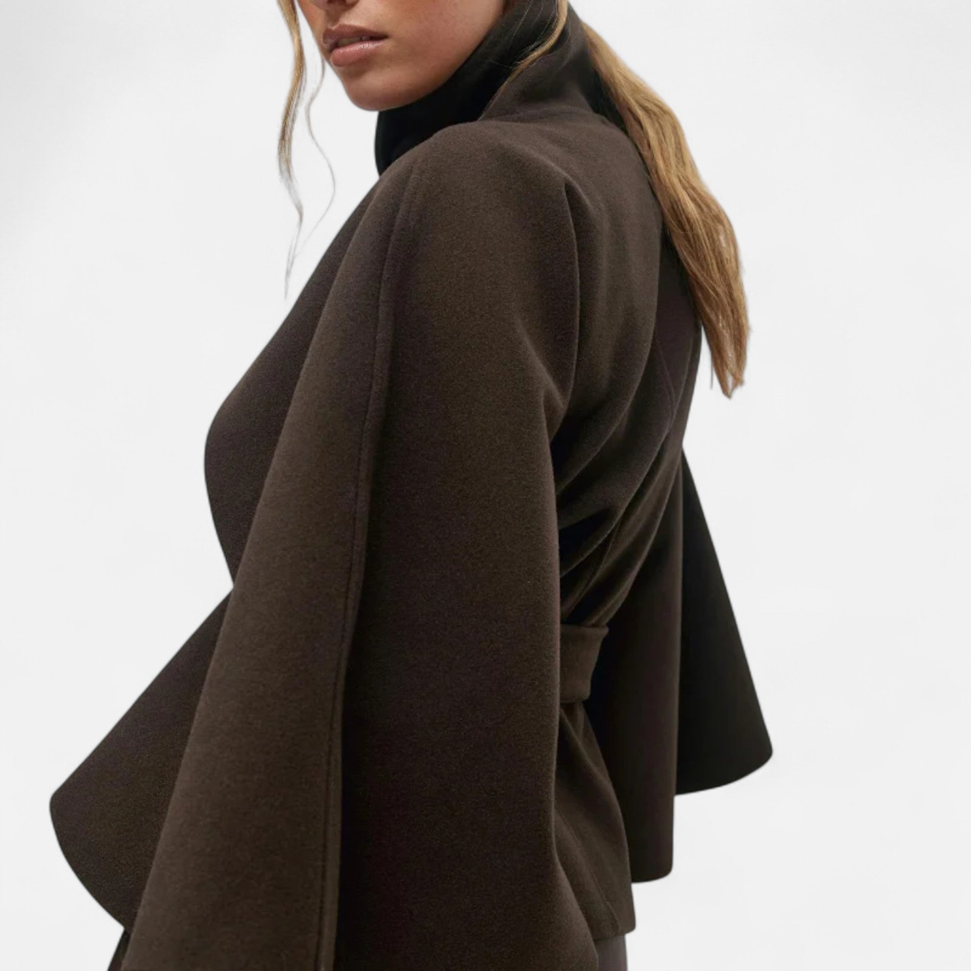 Ancienne Monde | Vintage High Collar Belted Cape for Women