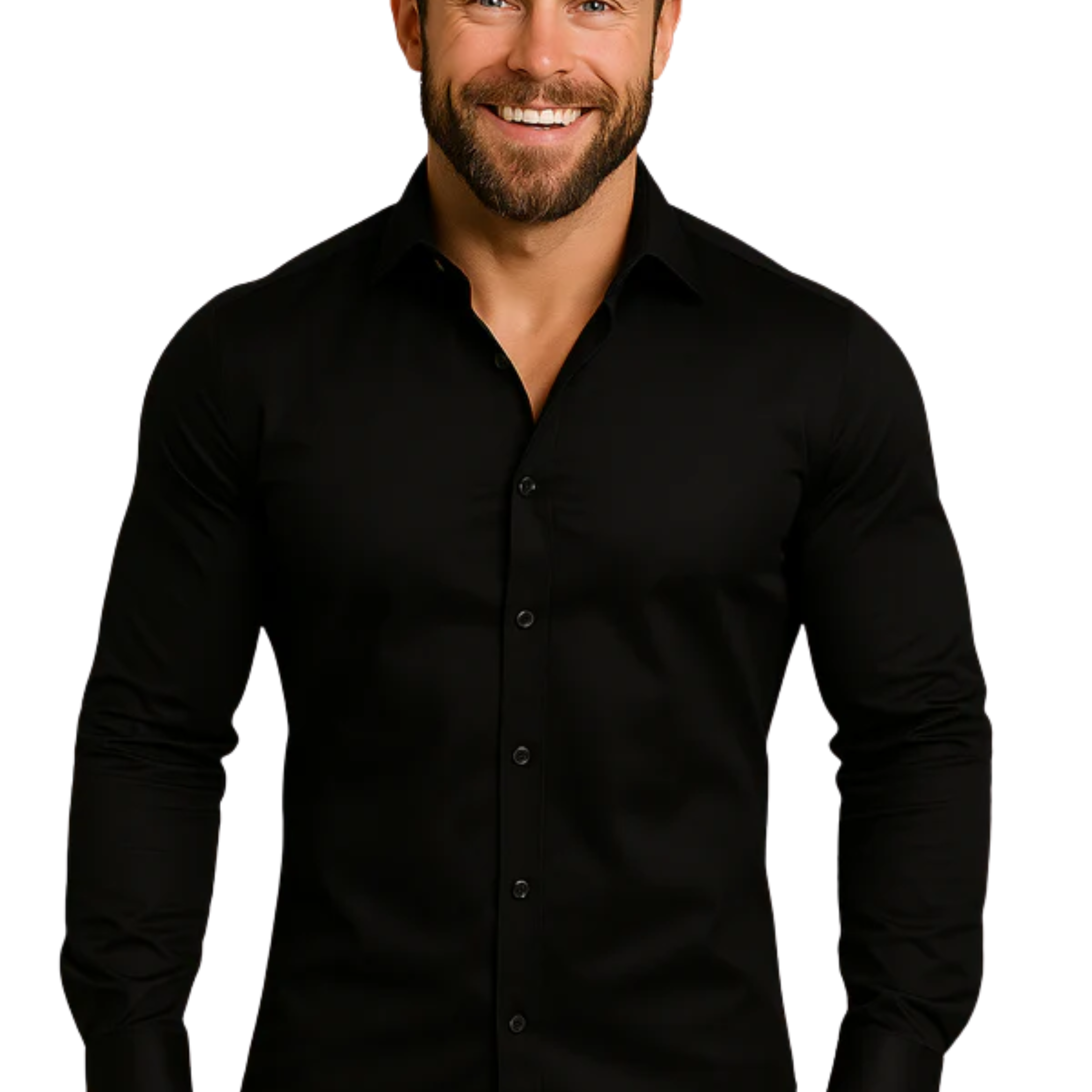 Chemise boutonnée homme — manches longues et col pointu — cérémonie
