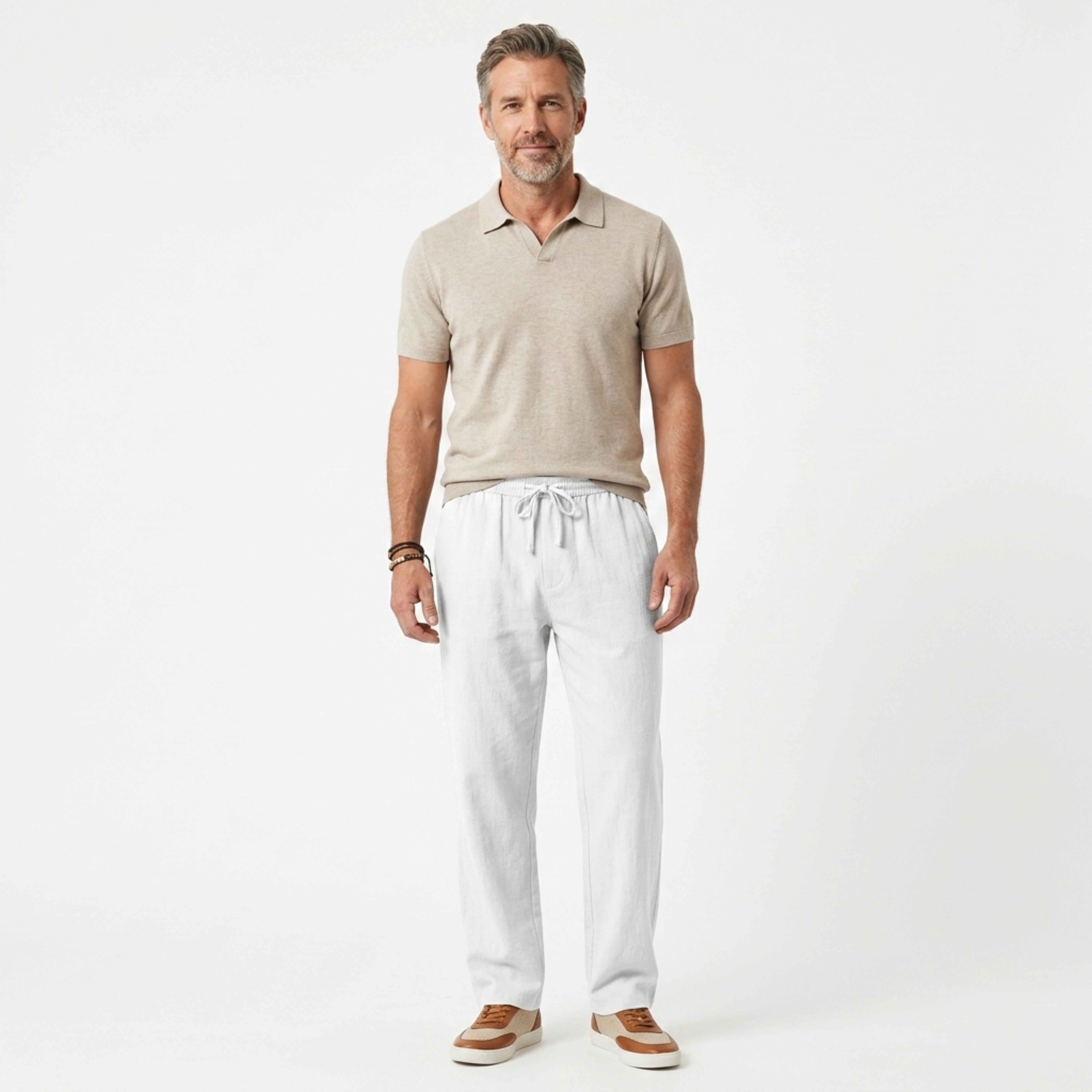 Pantalon coton homme coupe droite — voyage et quotidien