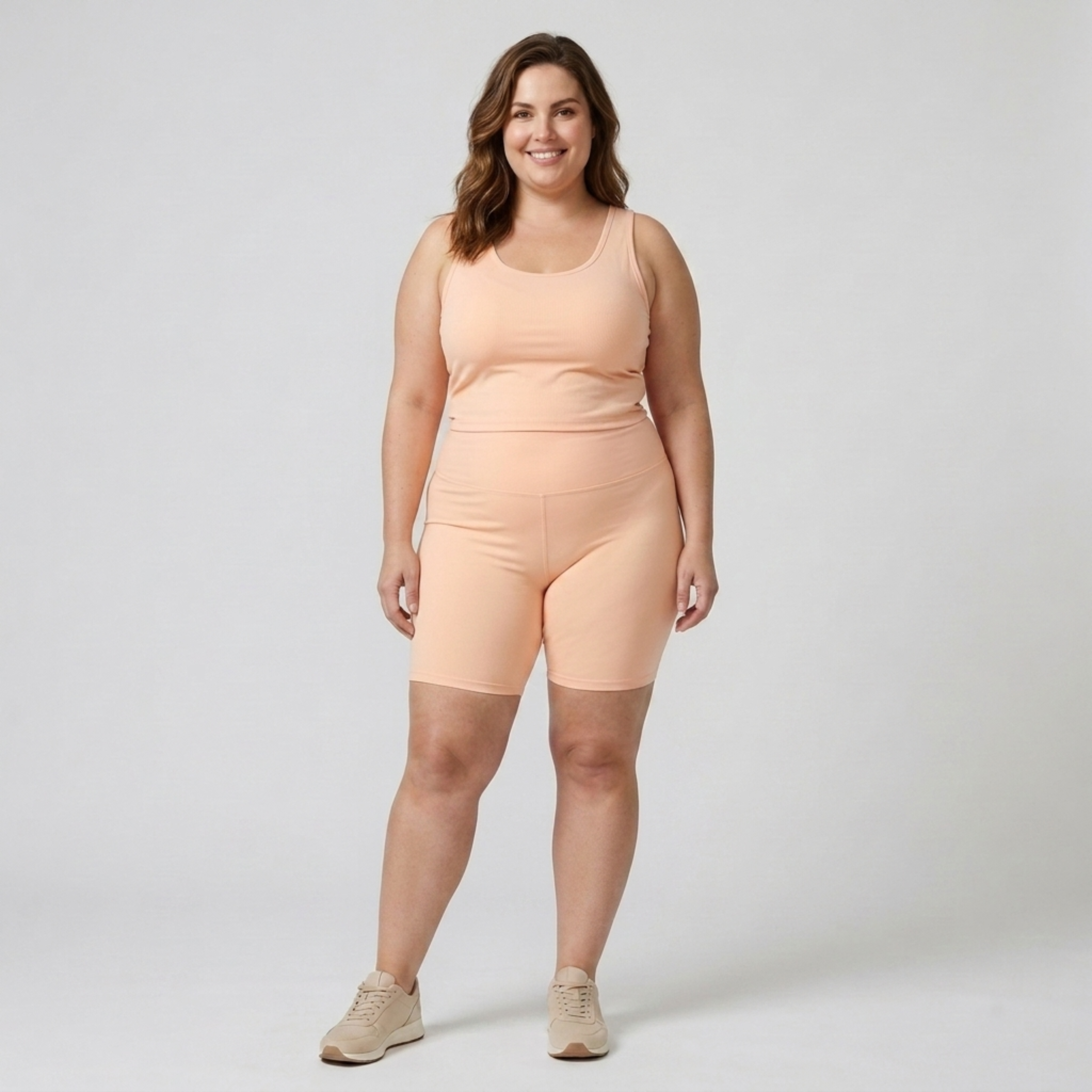 Short cycliste grande taille taille haute galbant
