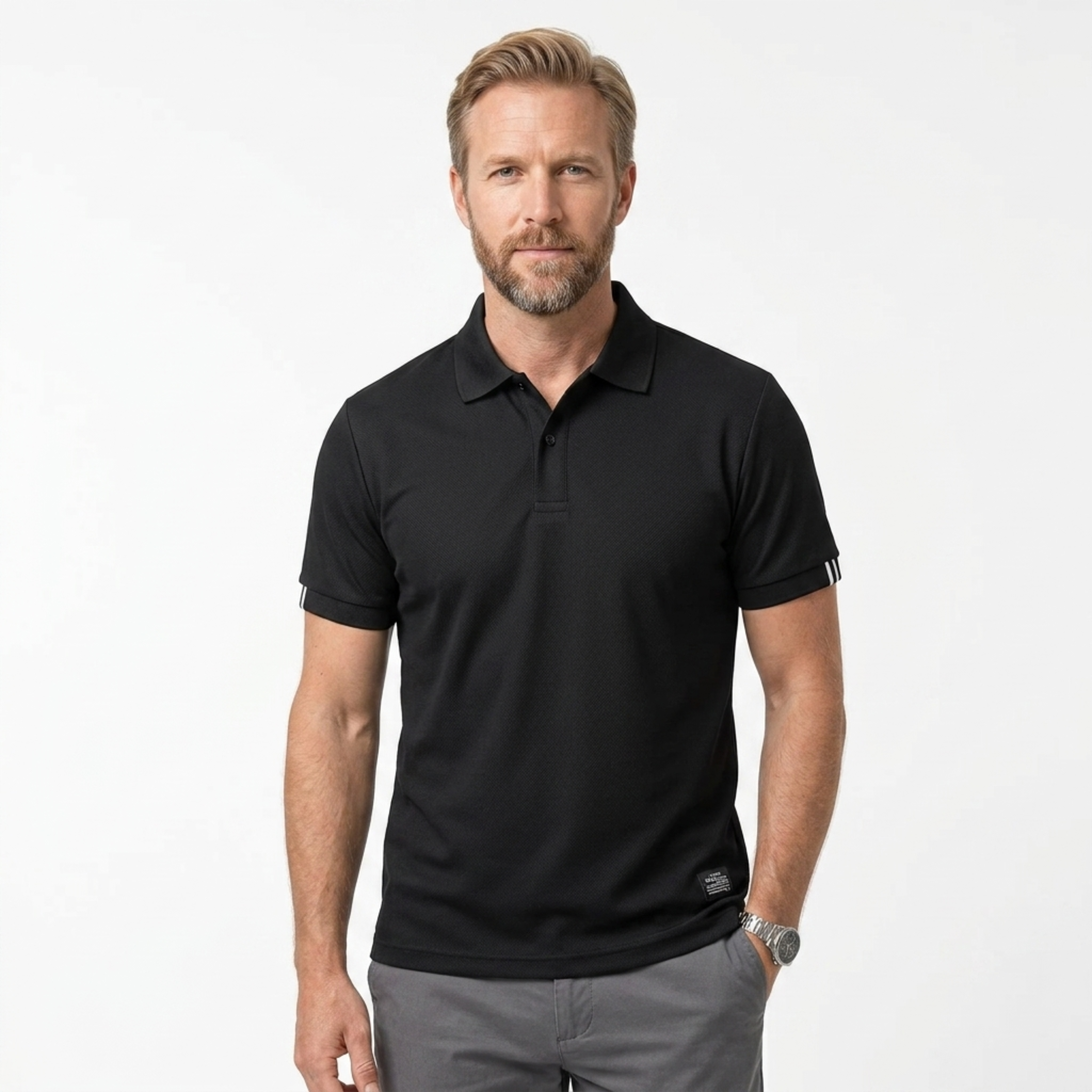 Polo d'été pour hommes — manches courtes et coupe classique — style décontracté