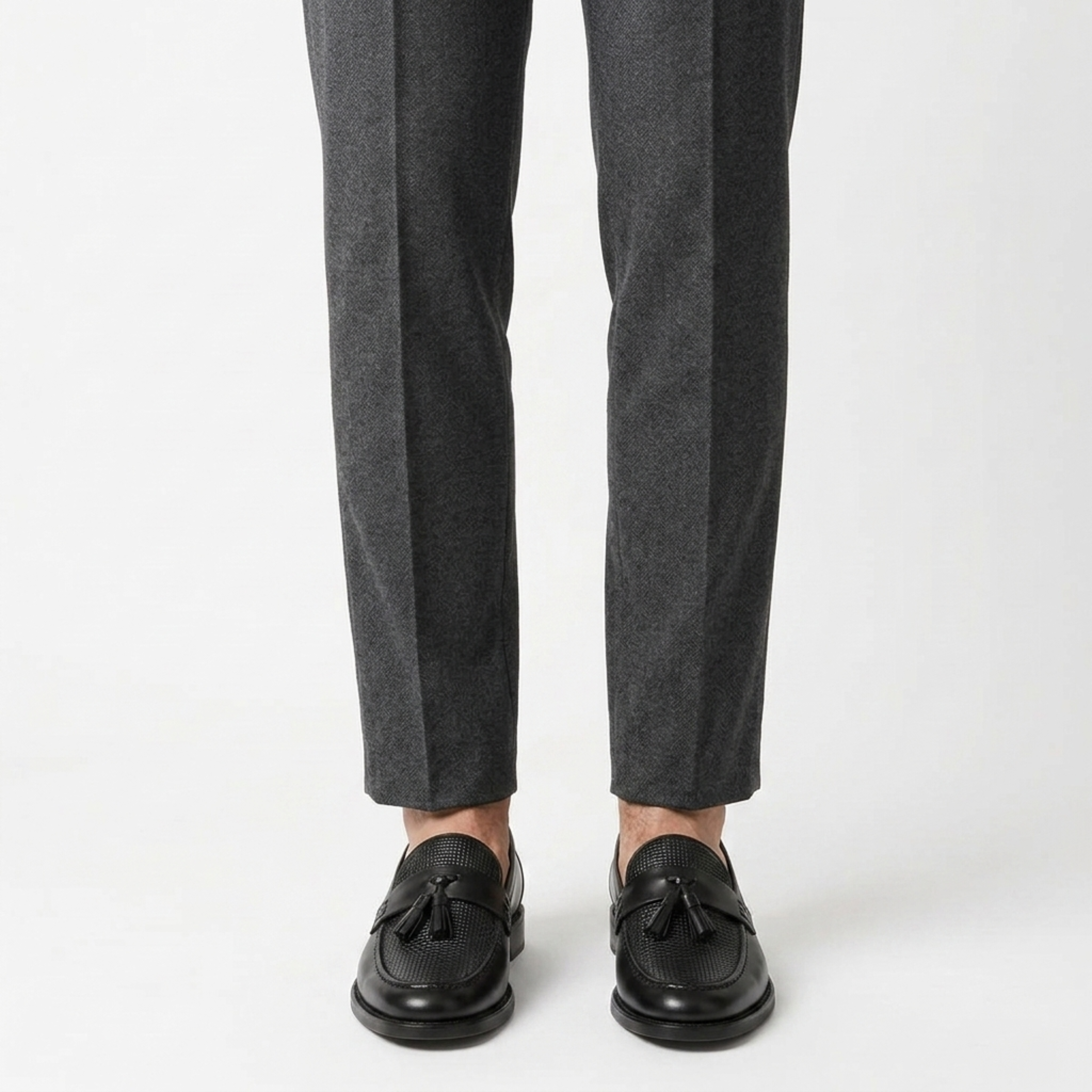 Souliers tressés homme — mocassins slip-on pour le bureau