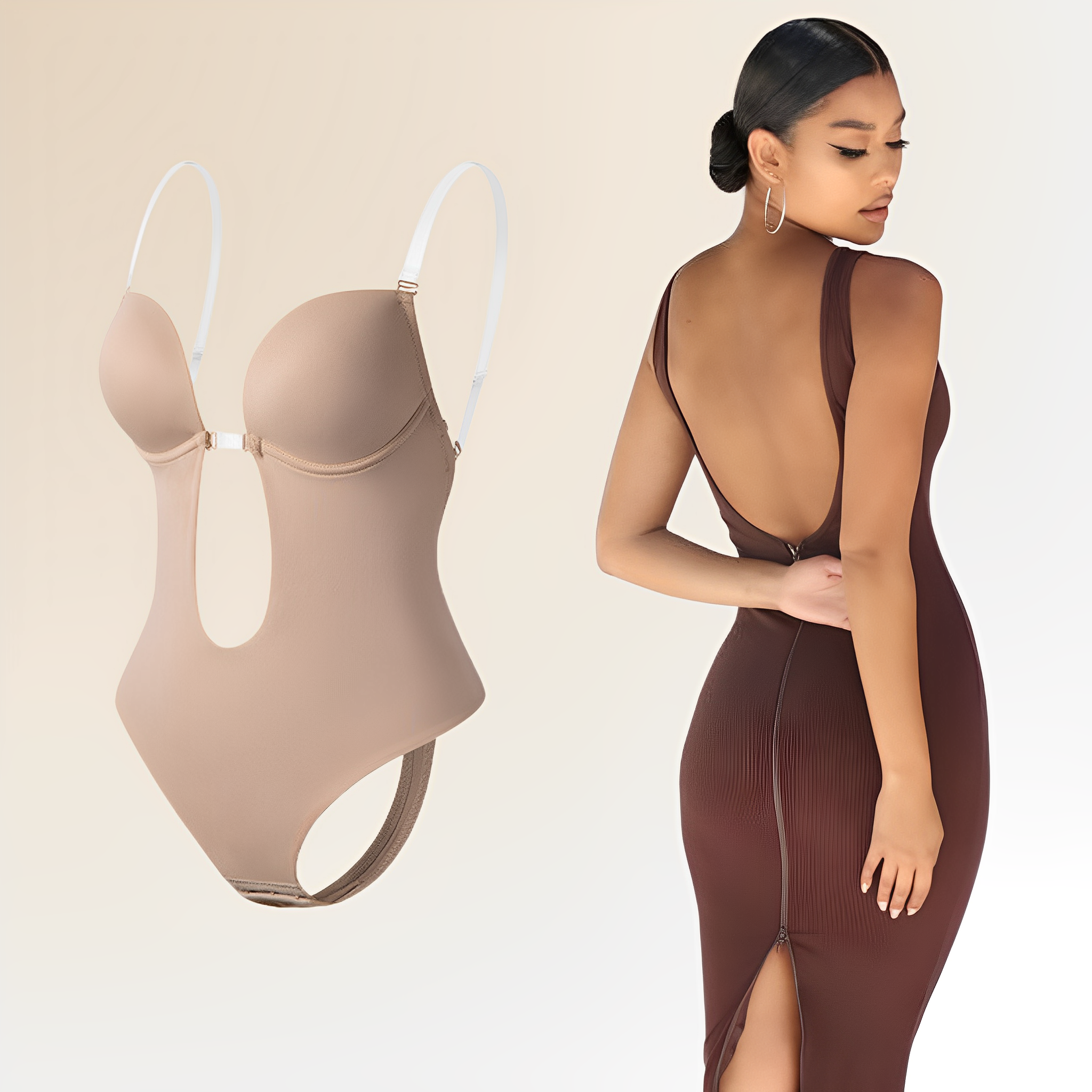 Roupa Interior Modeladora com Costas Abertas