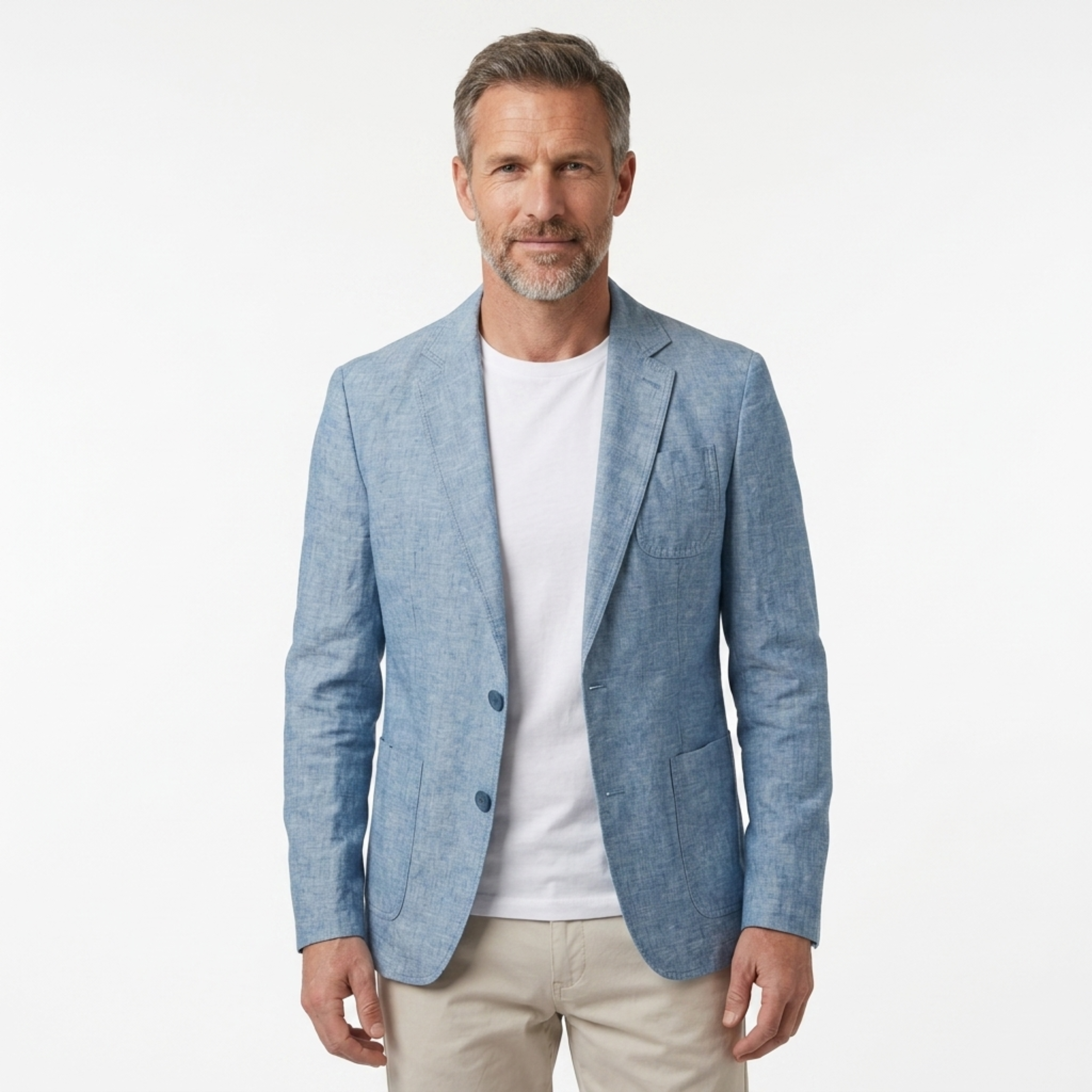 Pánské sako z lnu — slim fit — svatba a léto