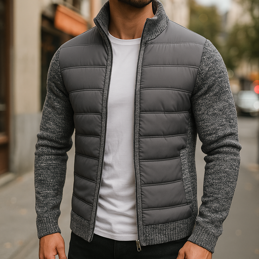 Herrejakke – Strikærmer, afbalanceret isolering, urban stil