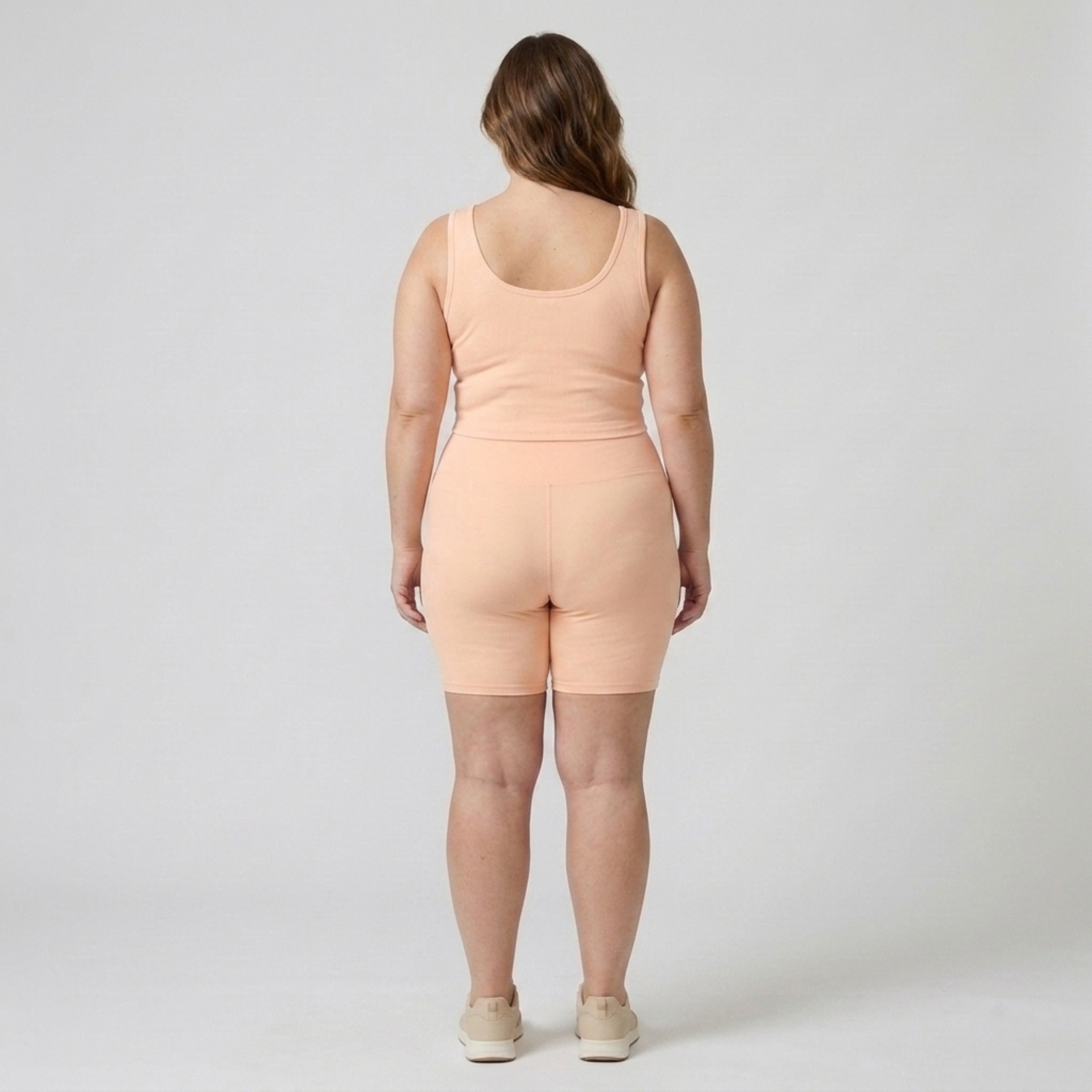 Short cycliste grande taille taille haute galbant