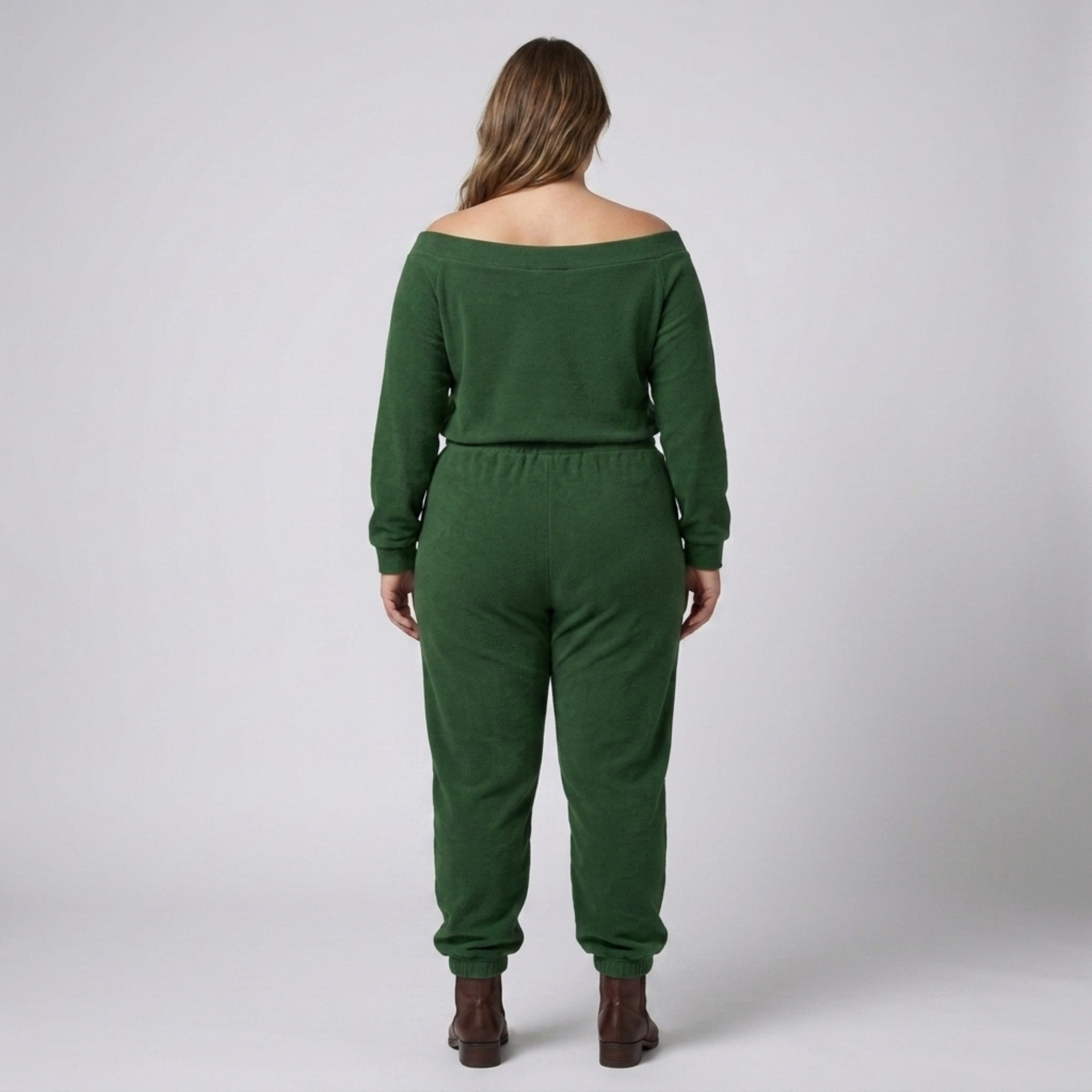 Ensemble deux pièces grande taille décontracté