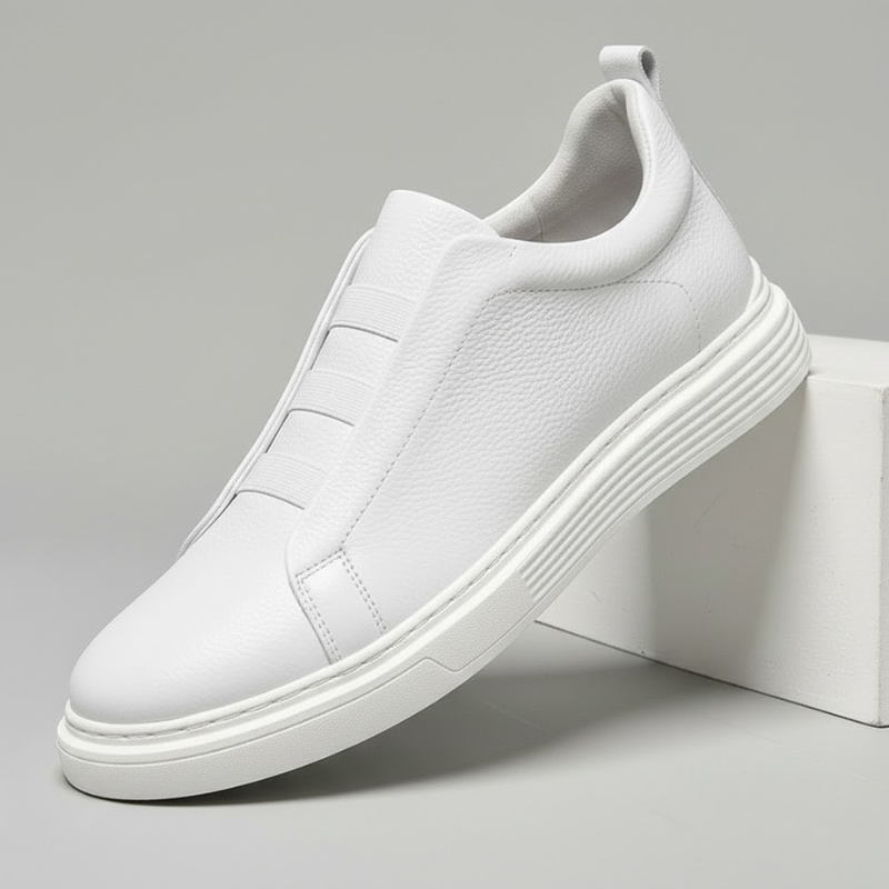 Męskie skórzane sneakersy – elastyczne sznurówki i ponadczasowy wyrafinowany styl