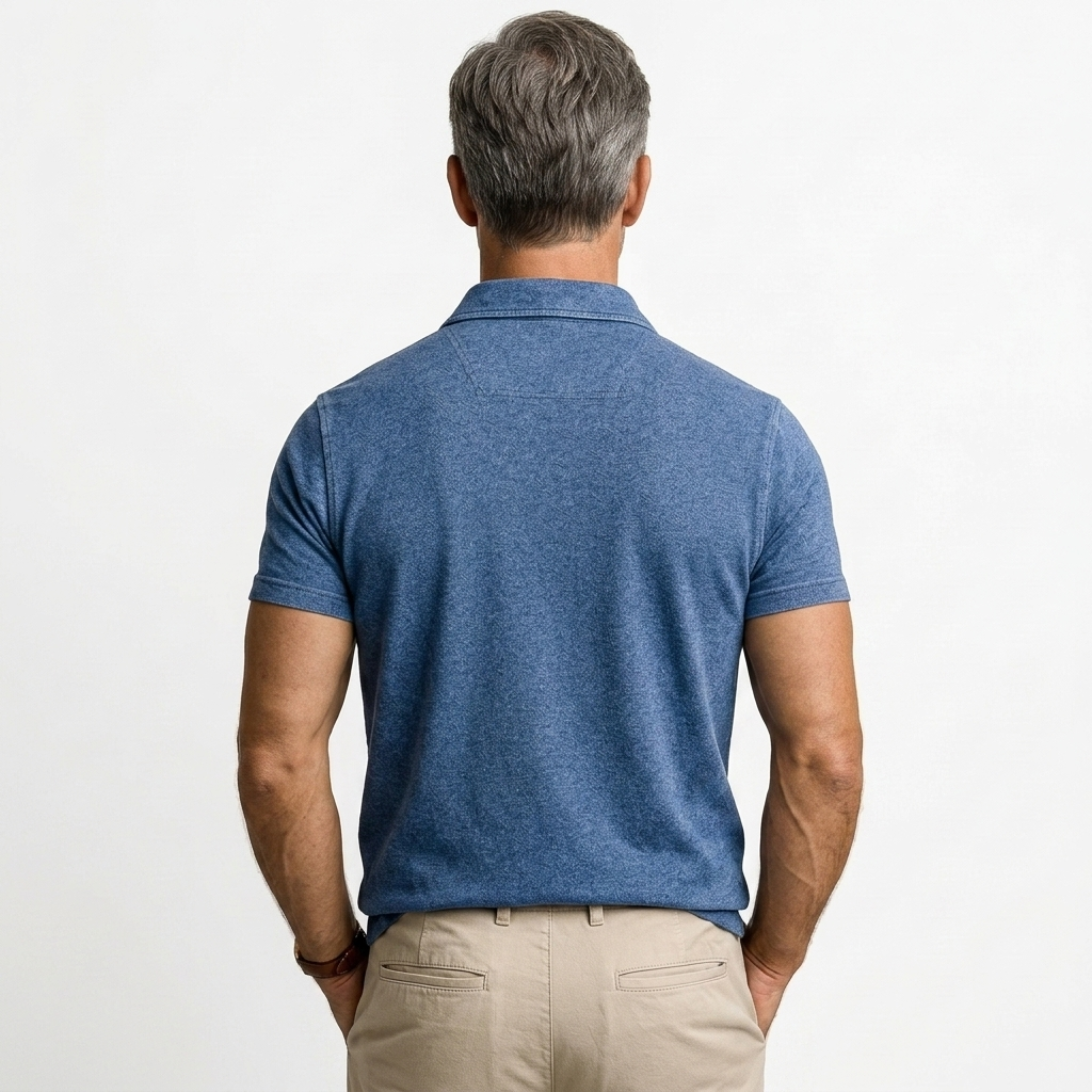 Polo en coton pour hommes — coupe décontractée — style vintage