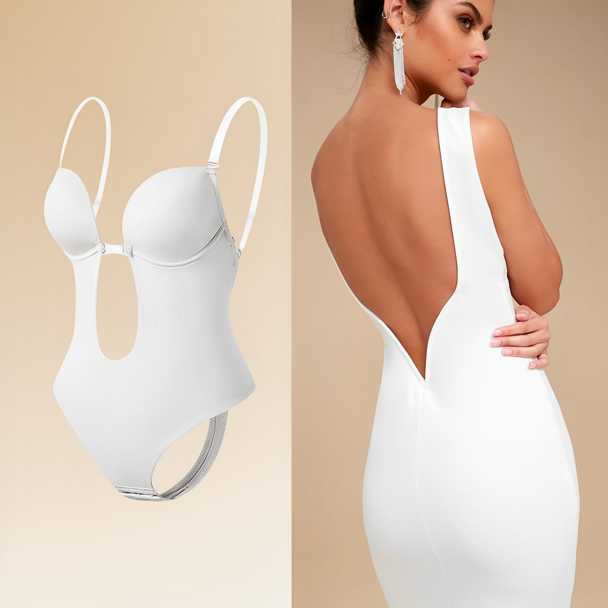 Roupa Interior Modeladora com Costas Abertas