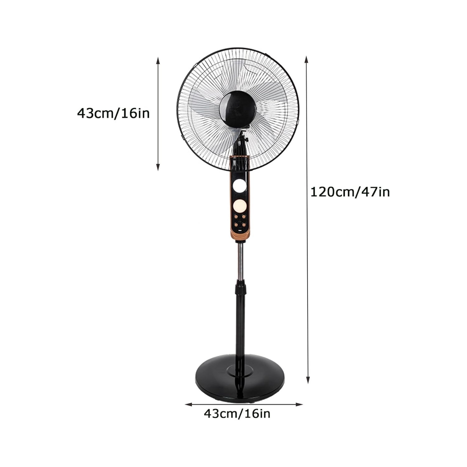 Pedestal Fan with Remote Control, Oscillation, and 3 Speeds
