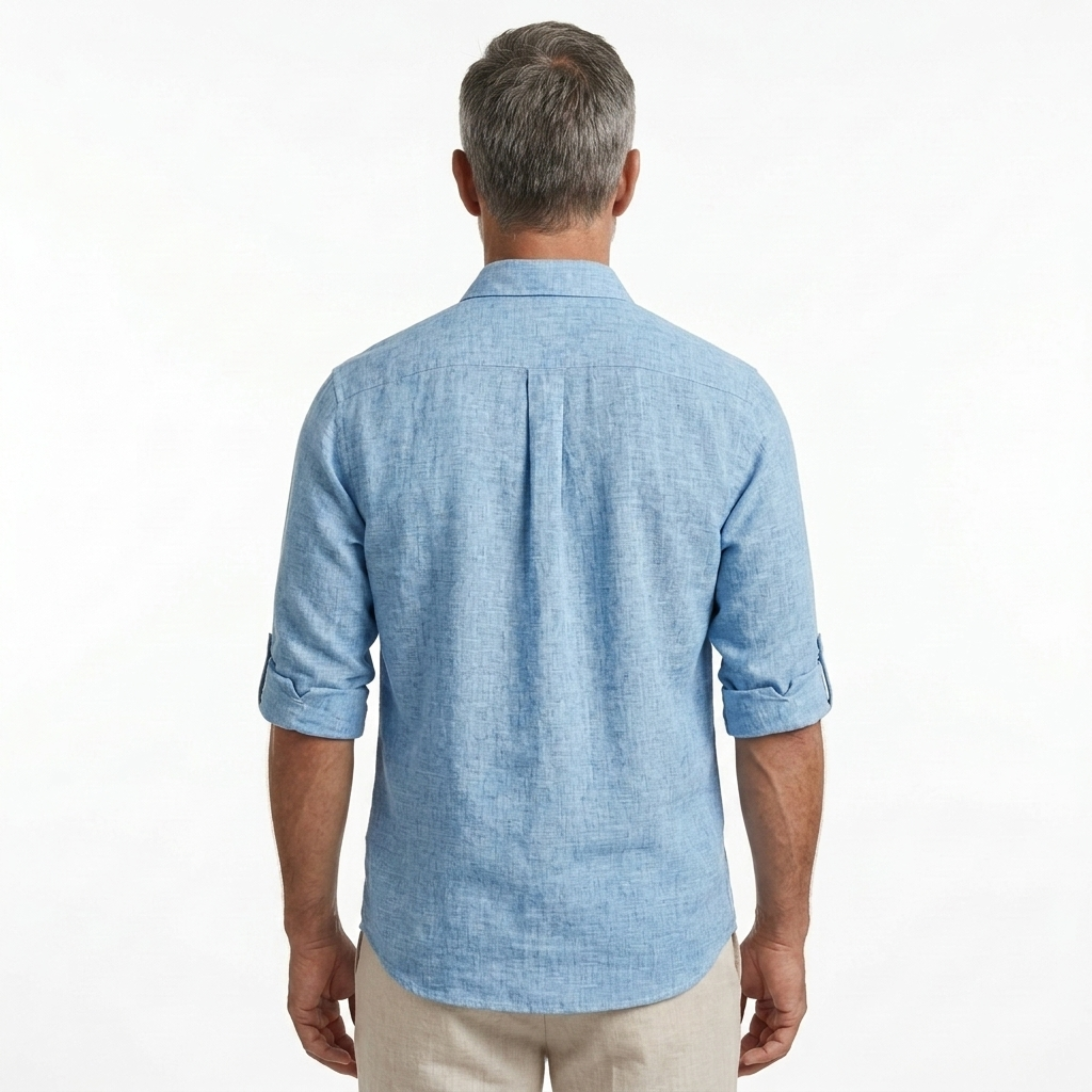Polo manches courtes homme — mélange de lin respirant — vacances