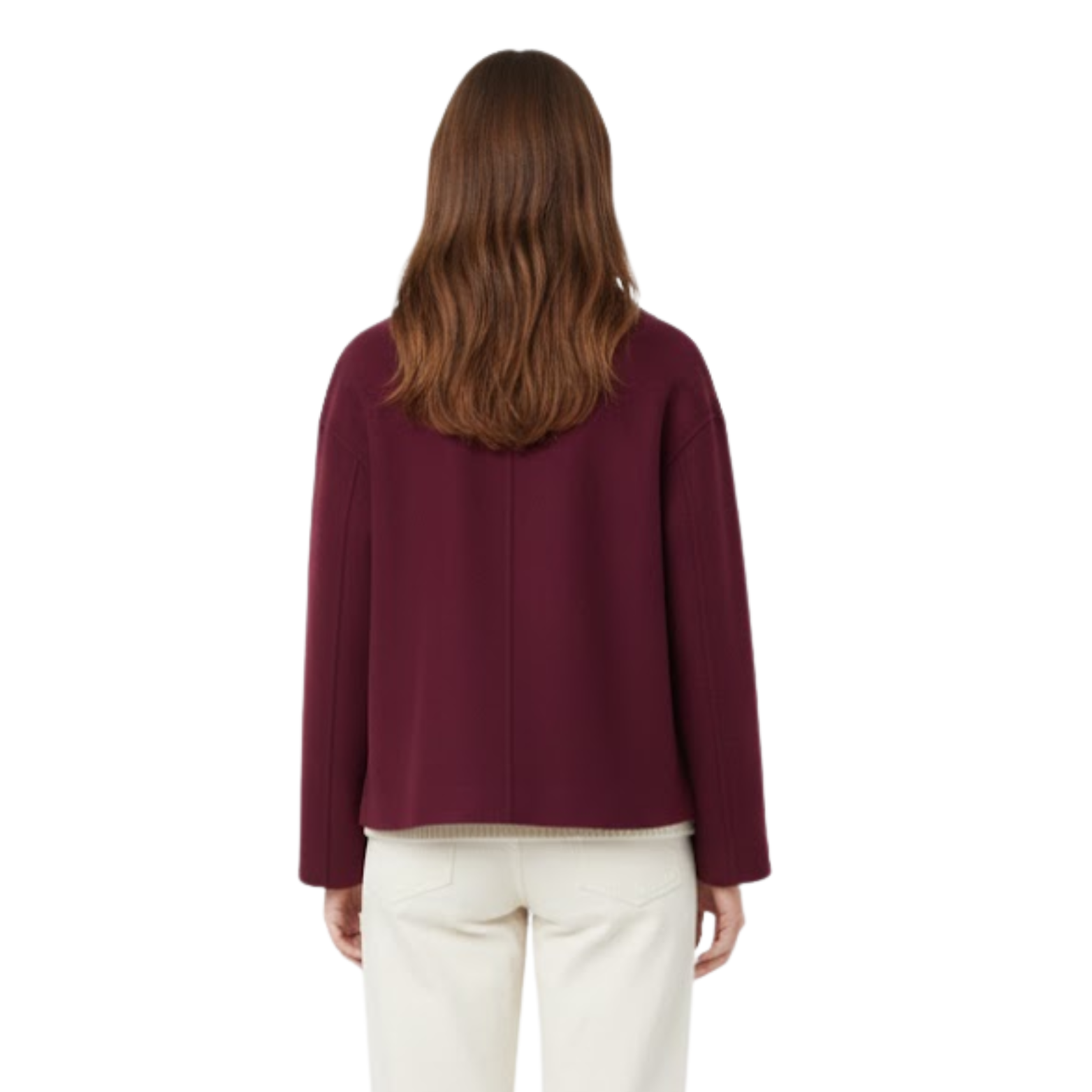 Manteau Femme en Laine Double Boutonnage Polyvalent au Design Simple