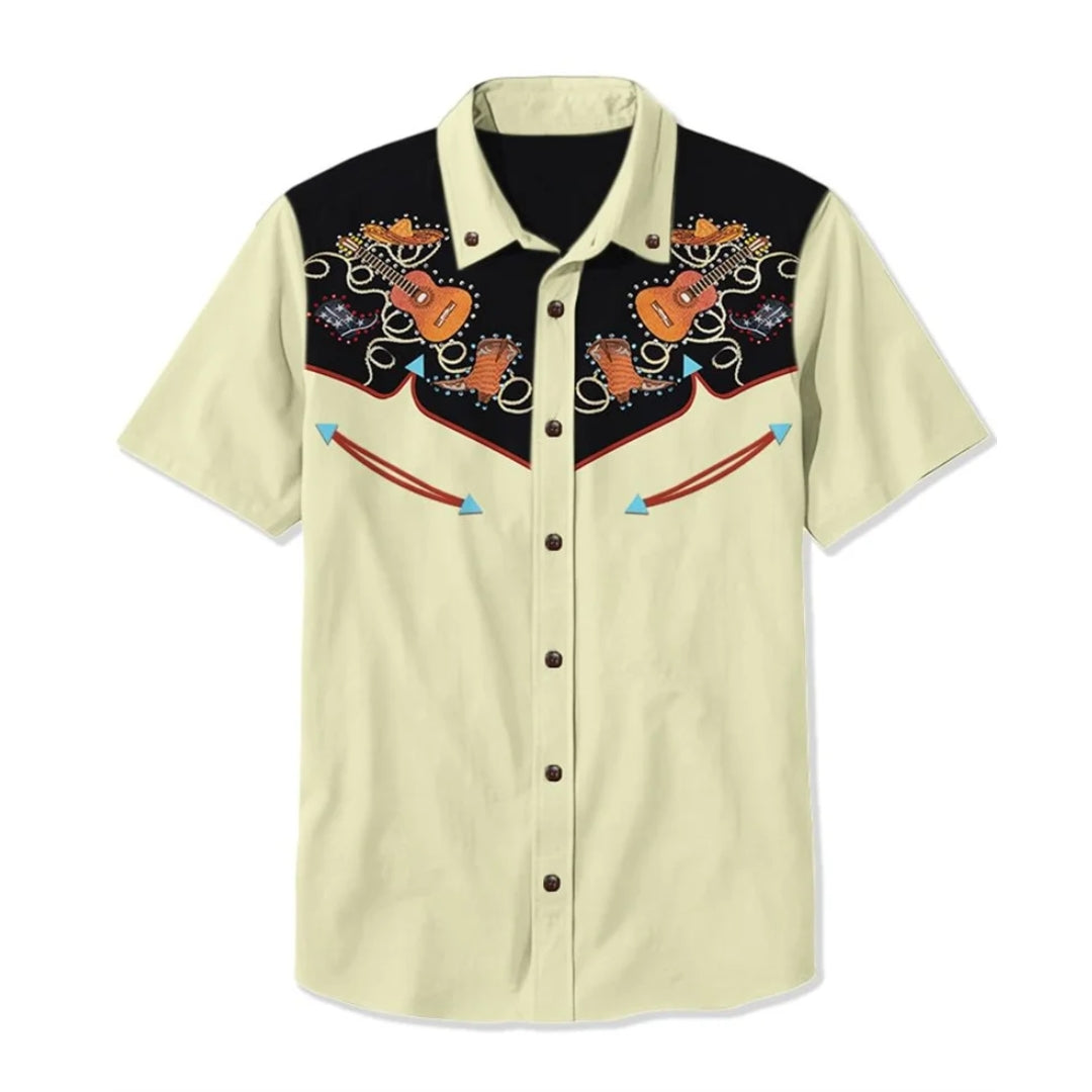 Chemise Western À Motifs Brodés