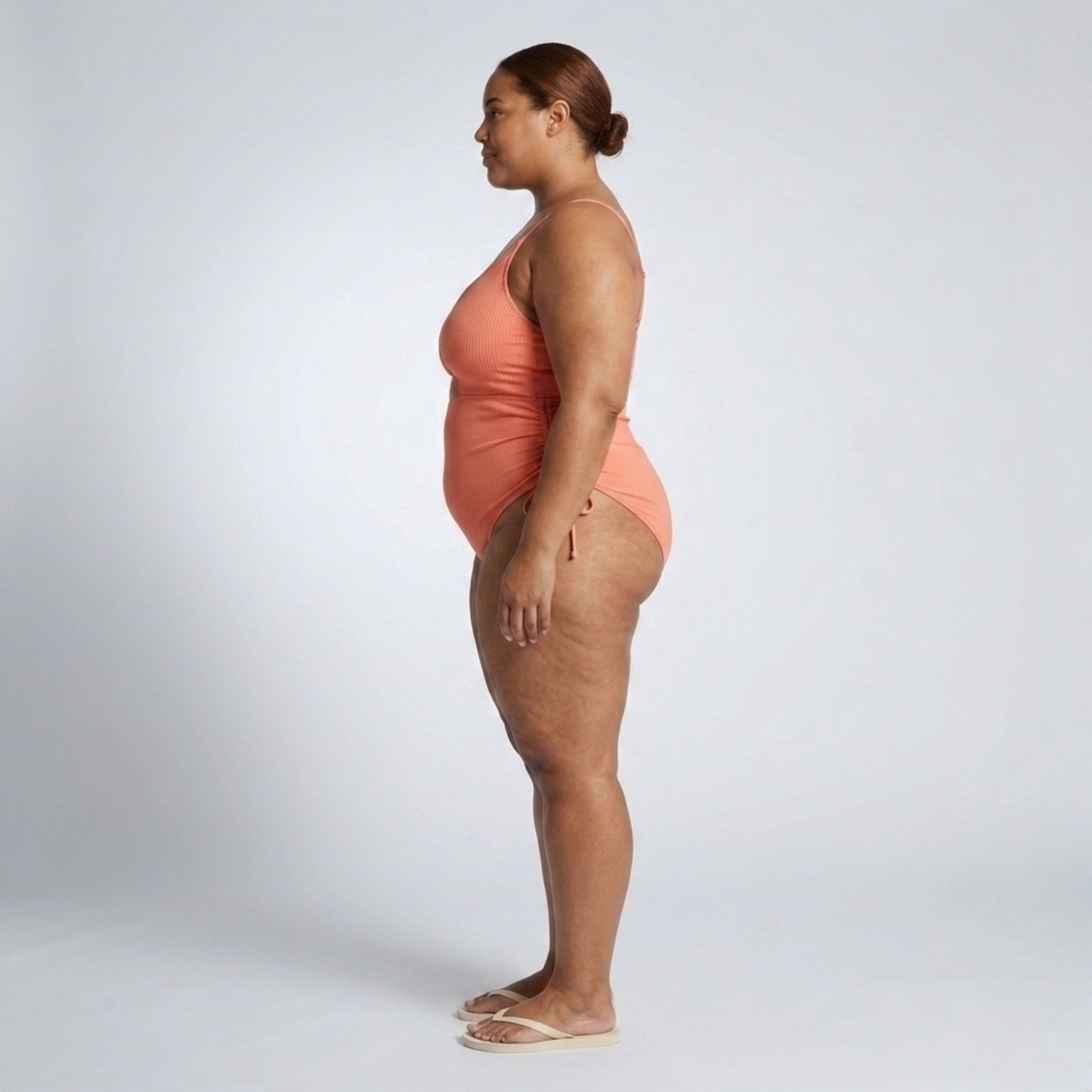 Maillot de bain une pièce grande taille pour femme avec découpe et fronces