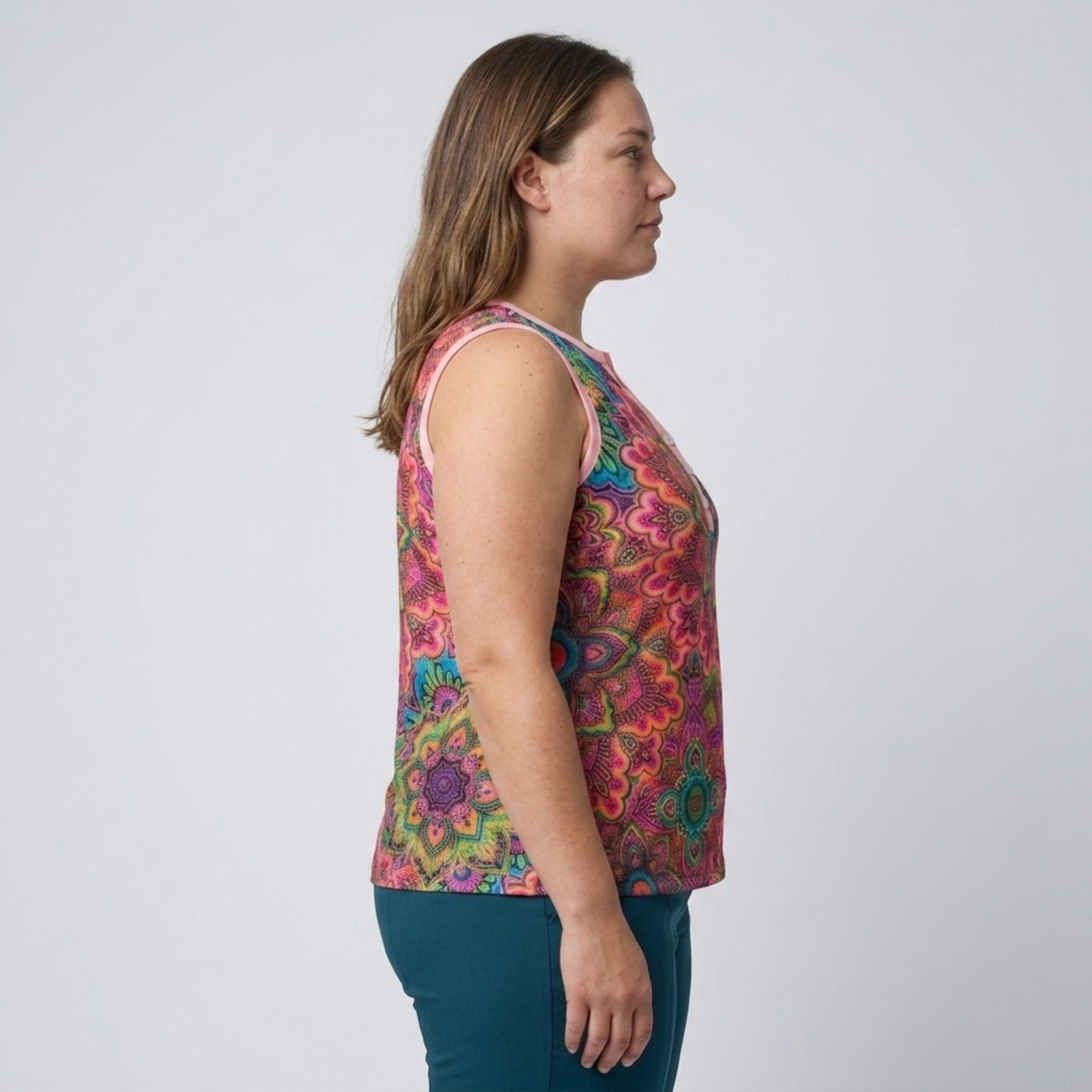 Débardeur grande taille à col en V pour femme