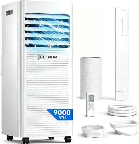 3-in-1 9000 BTU Portable Air Conditioner for Small Rooms and Bedrooms