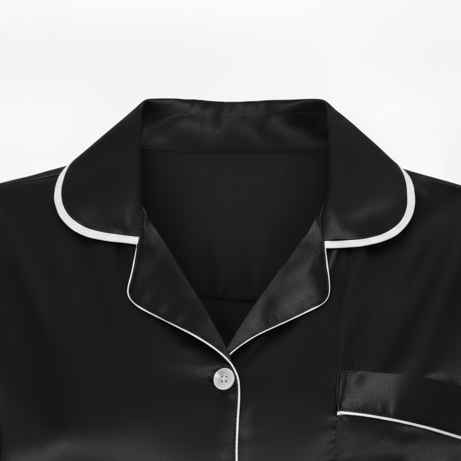 Ensemble pyjama en satin pour femme avec chemise à manches longues et pantalon