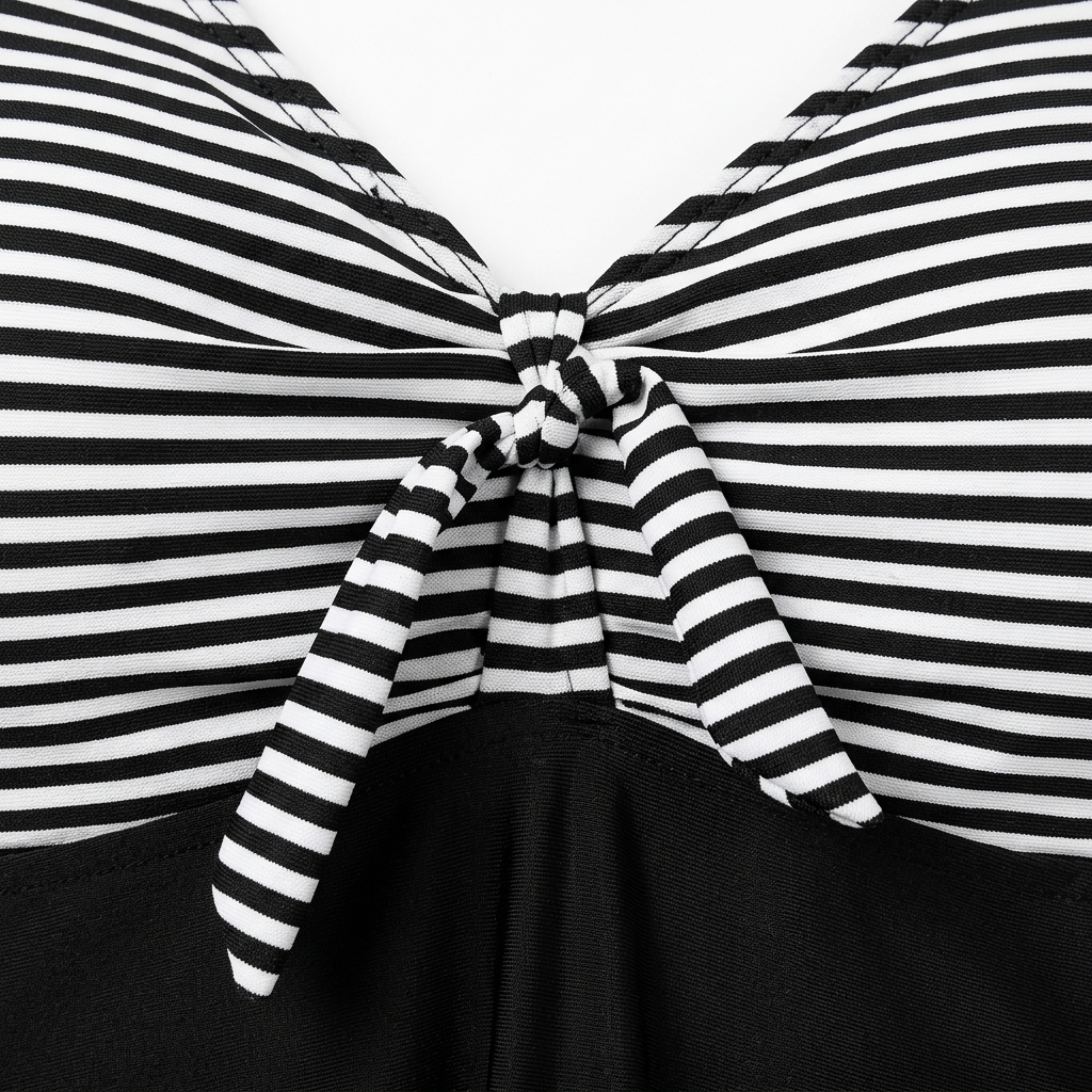 Tankini plus size dla kobiet z dopasowanym paskowanym topem