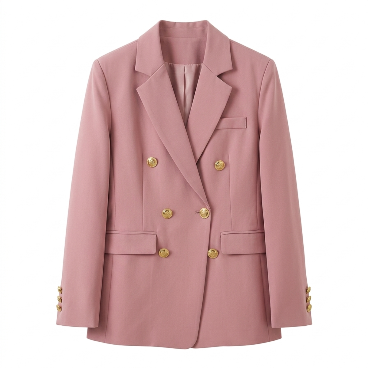 Women's Polyester Blazer – Double-Breasted and Refined, Timeless Fitted Cut