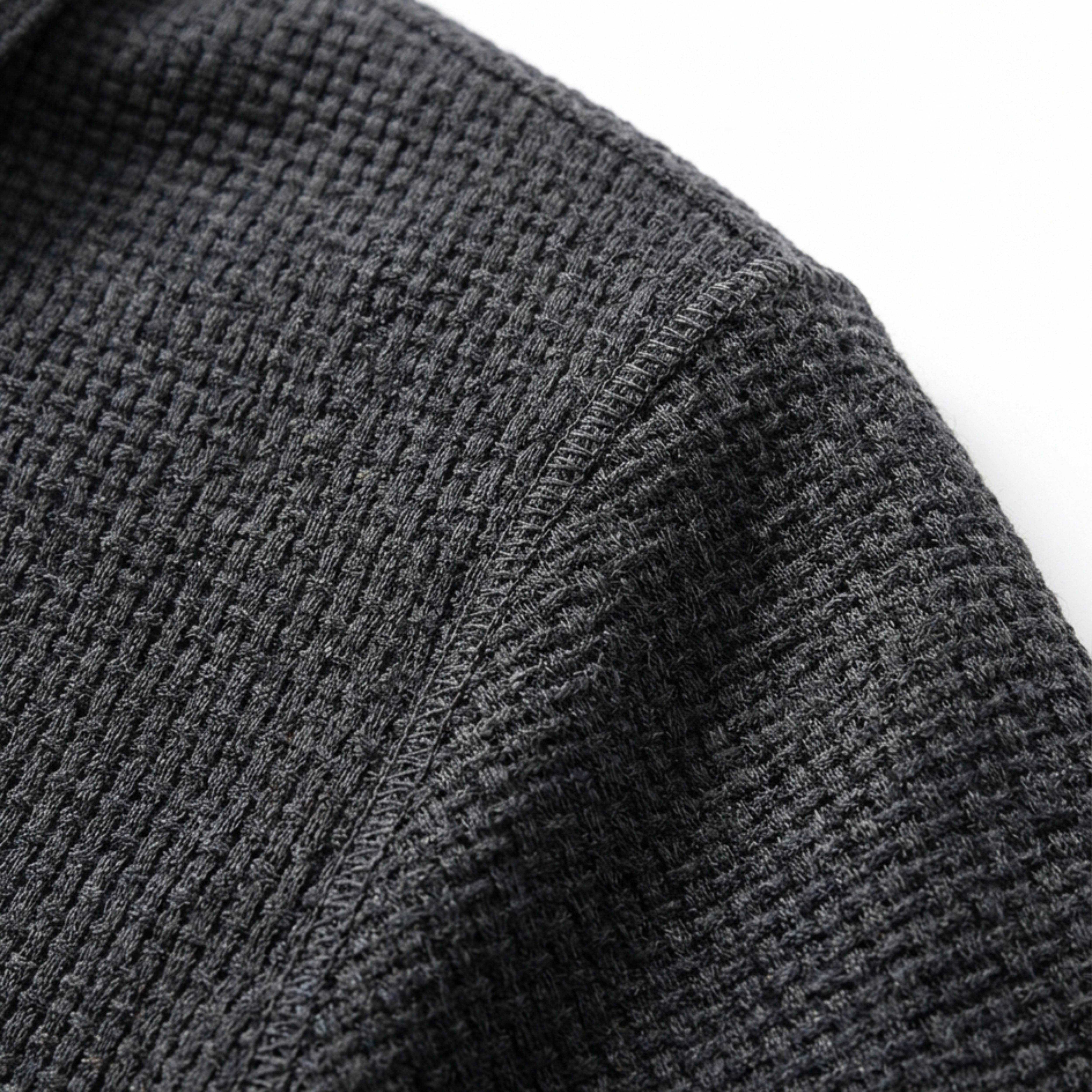 Polo homme à texture gaufrée et manches courtes — bureau &amp; détente