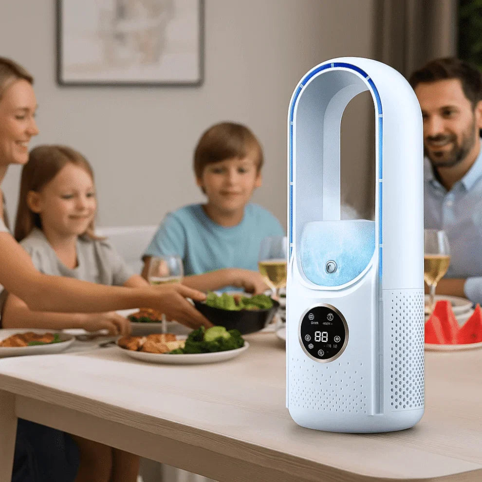 Rafraîchisseur d’Air USB Sans Lames avec Réservoir d’Eau et 6 Vitesses