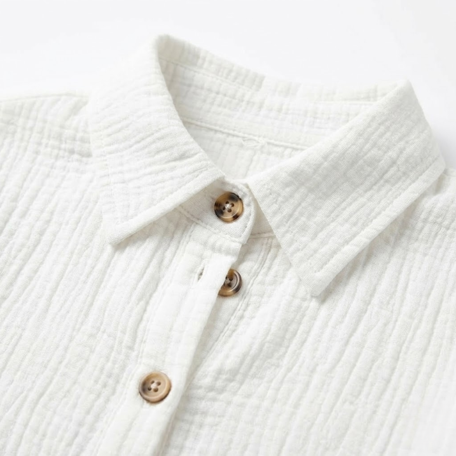 Robe Courte en Coton et Lin avec Col en V et Manches Trois-Quarts pour Femmes