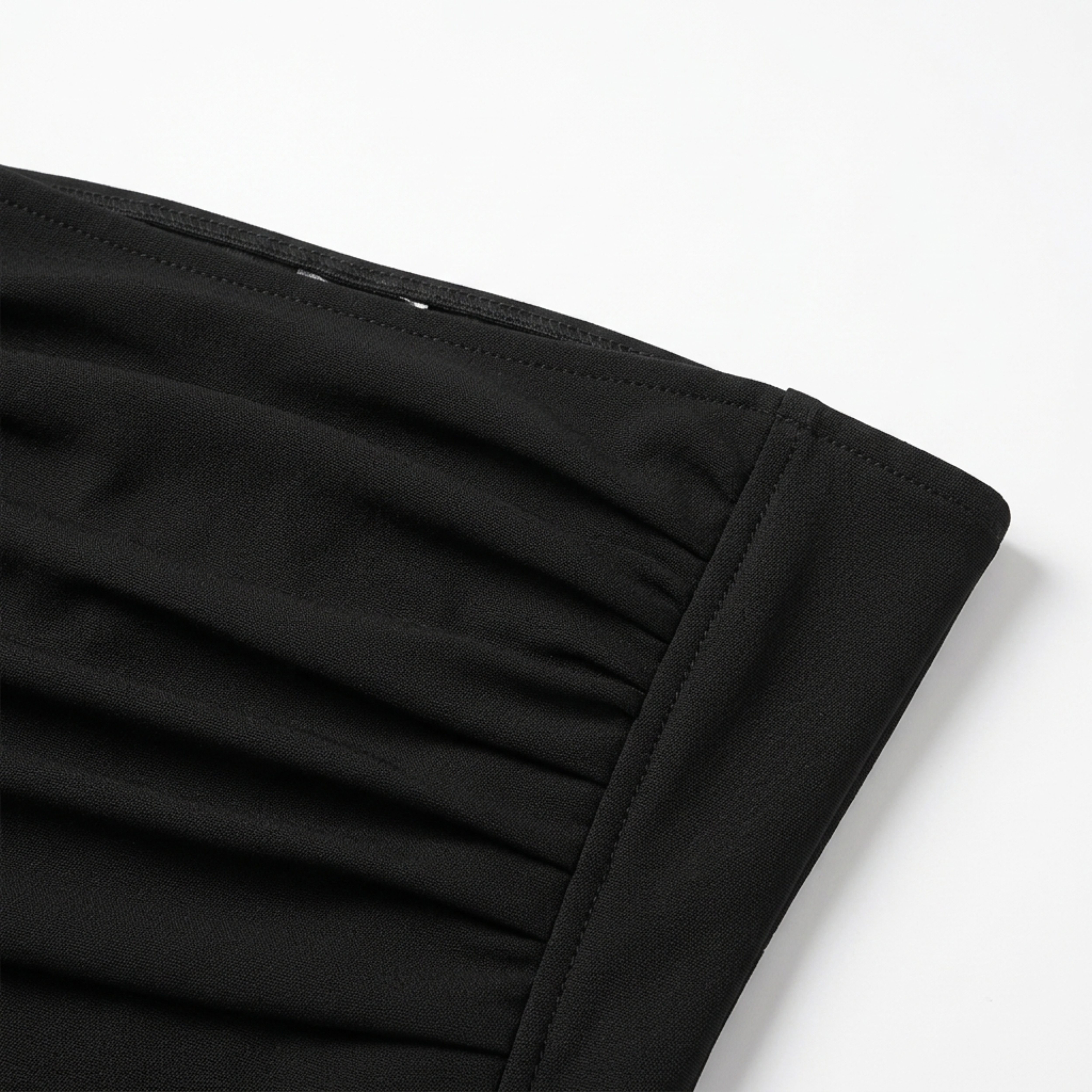 Robe de soirée longue — coupe sirène froncée avec fente | gala formel