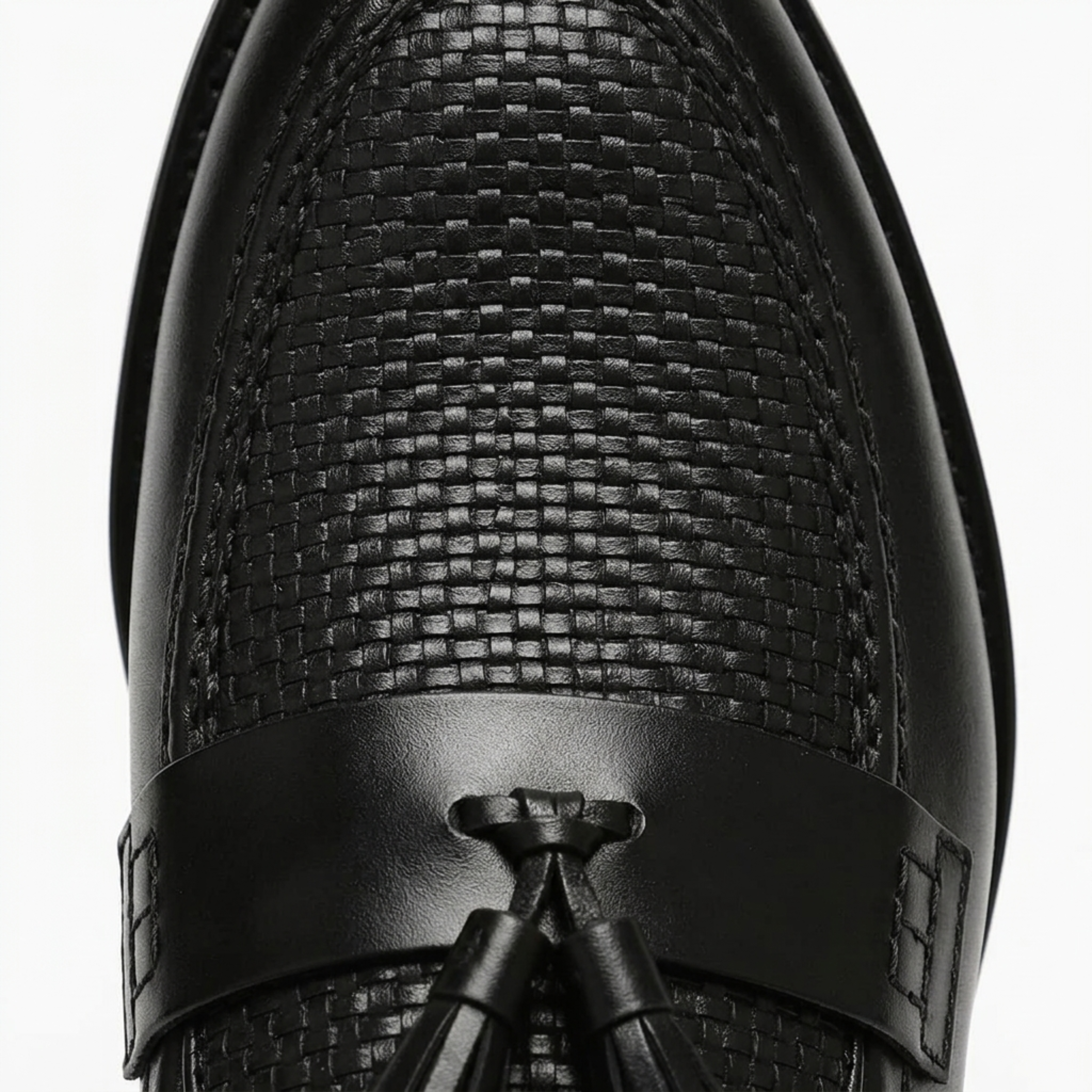 Souliers tressés homme — mocassins slip-on pour le bureau