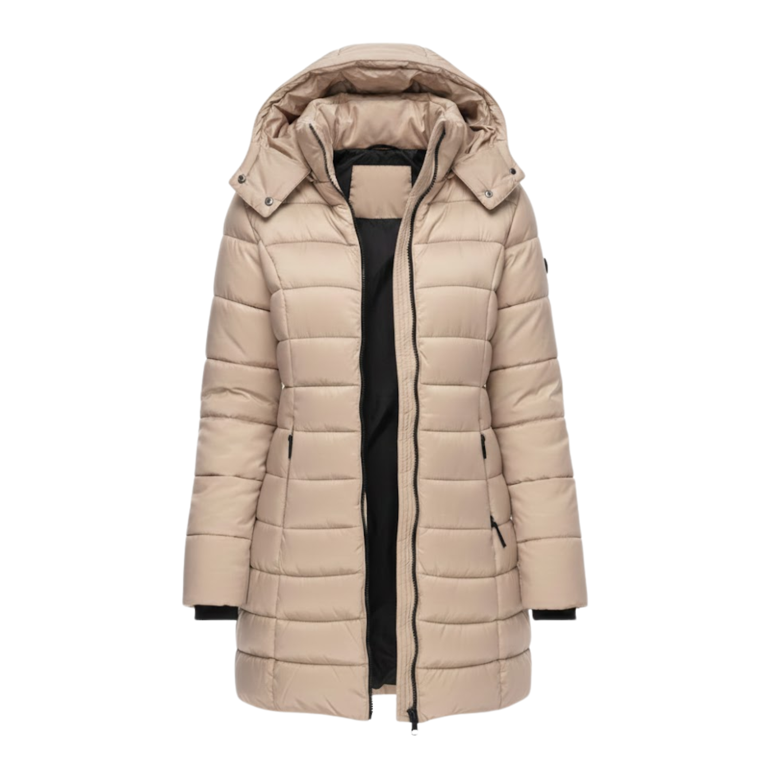 Parka Femme Mi-Longue Matelassée à Capuche