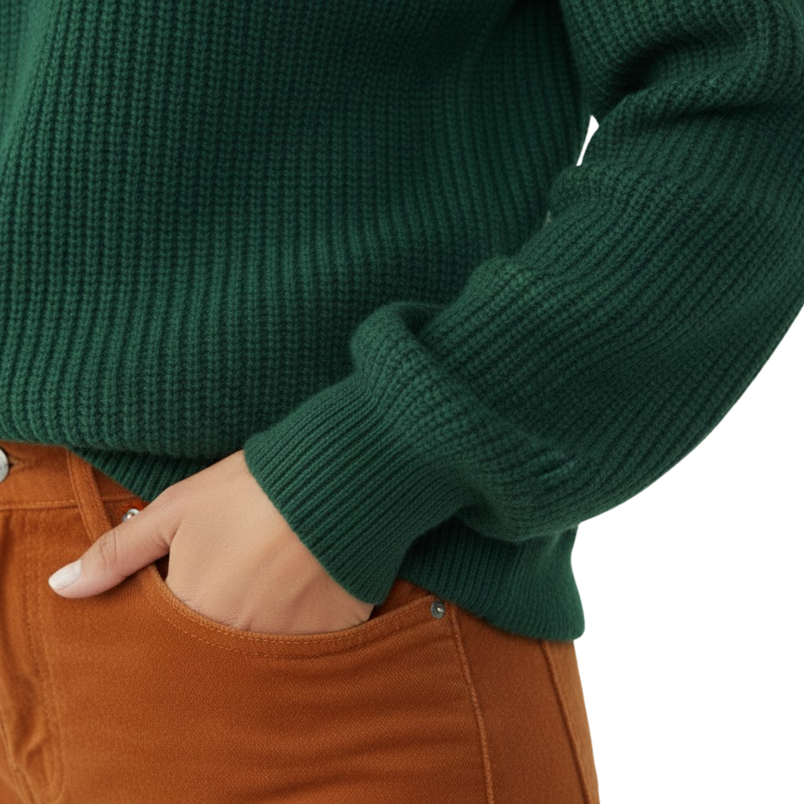 Pull femme élégant col montant demi-zip maille douce décontracté