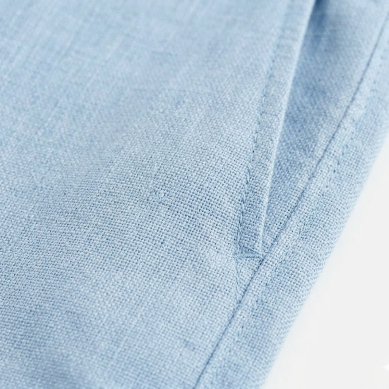 Pantalon en Coton et Lin pour Hommes avec Taille Élastique et Poches Arrière