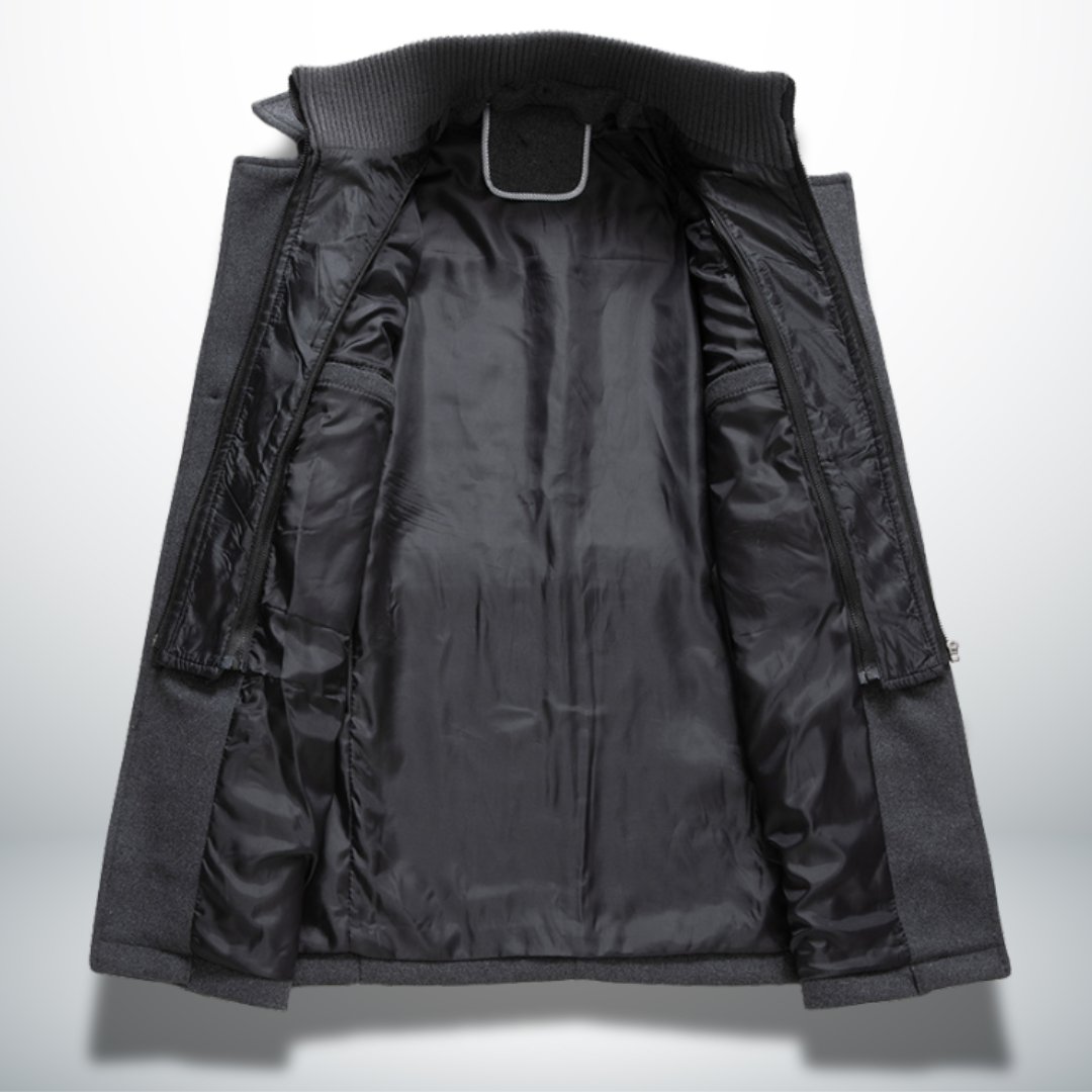Herrenmantel mit Knopfleiste – Klassische Silhouette und Smart-Casual-Stil