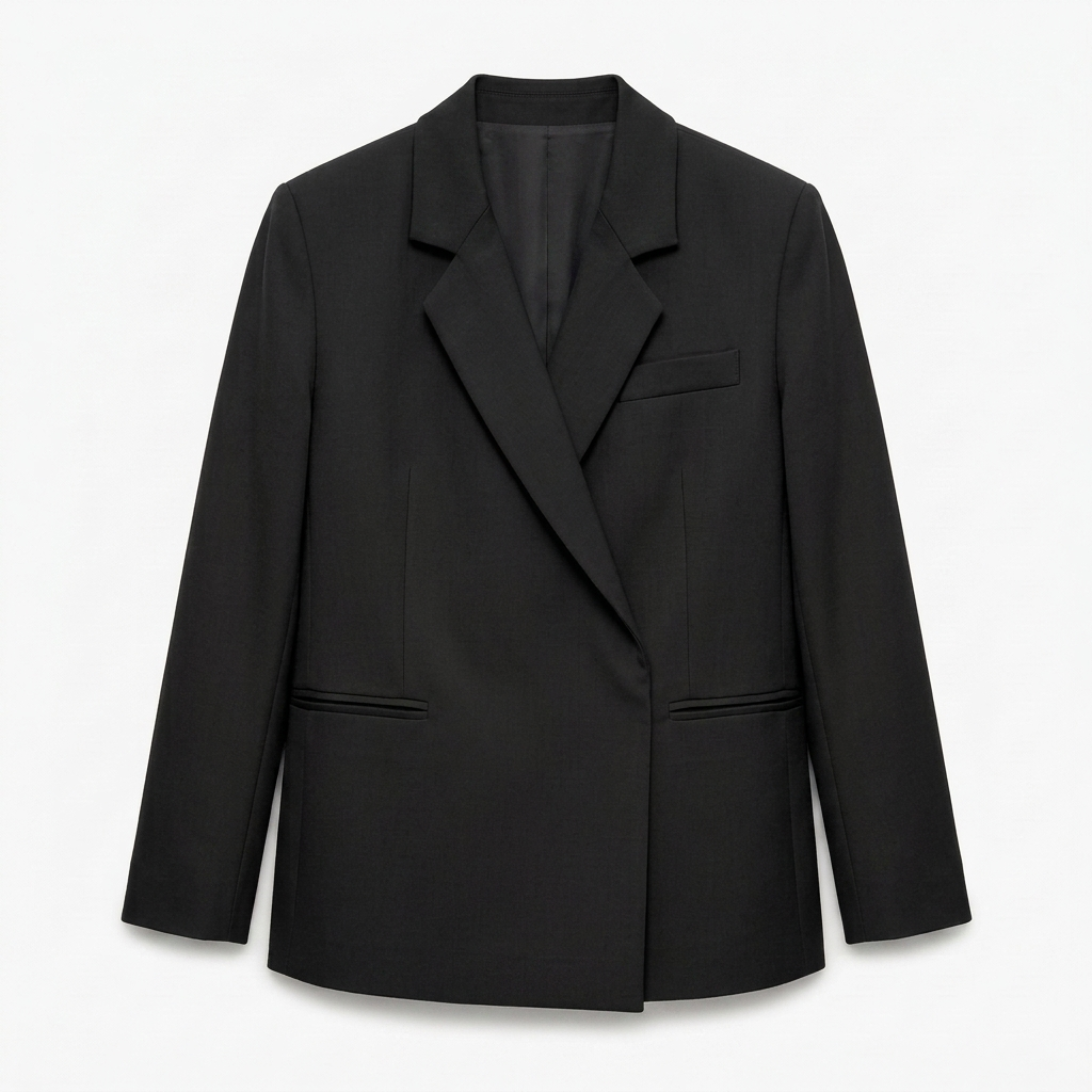 Blazer da donna in poliestere – Spacco laterale e fibbia nascosta, vestibilità ampia