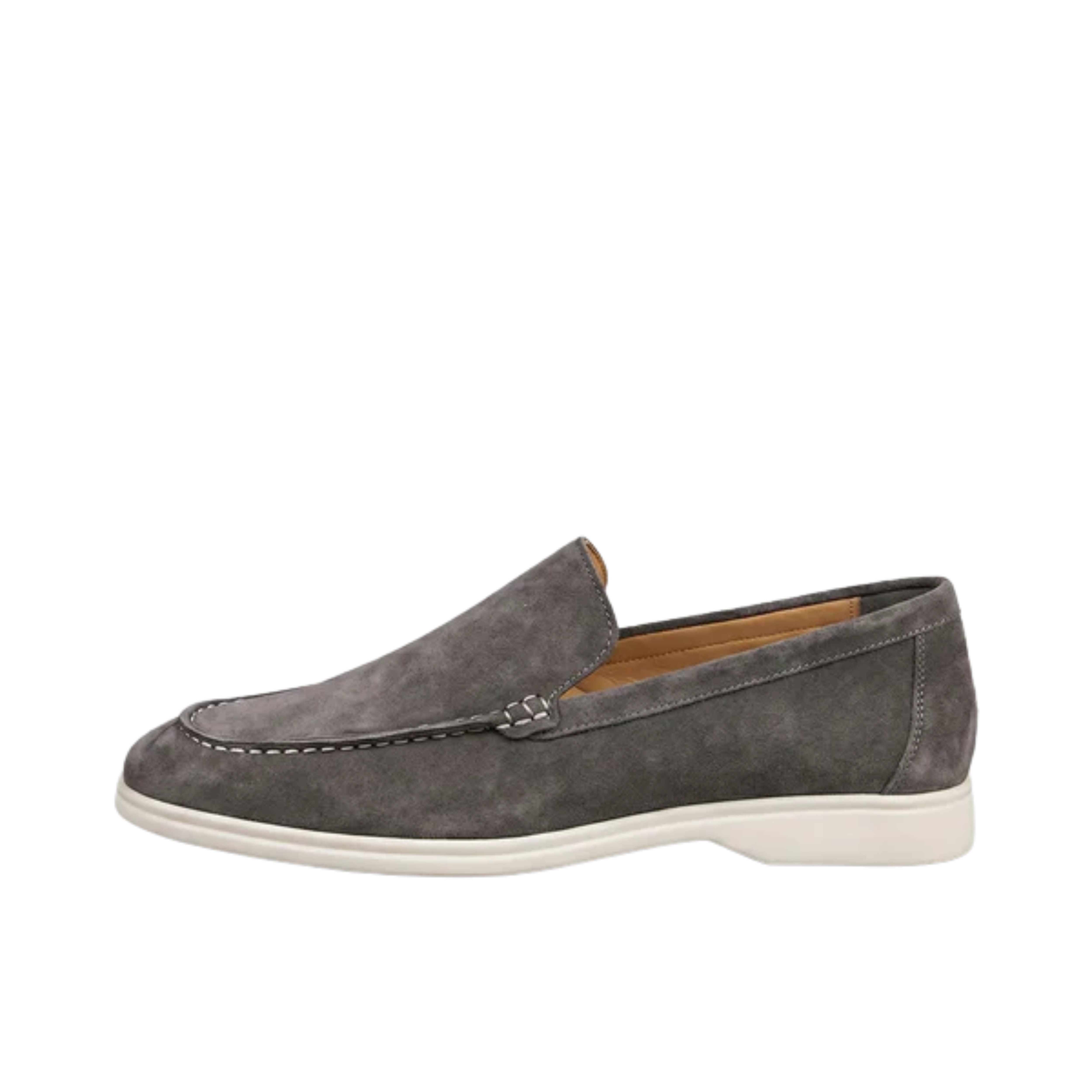 Mocassins en daim pour homme — semelle en caoutchouc — confort quotidien